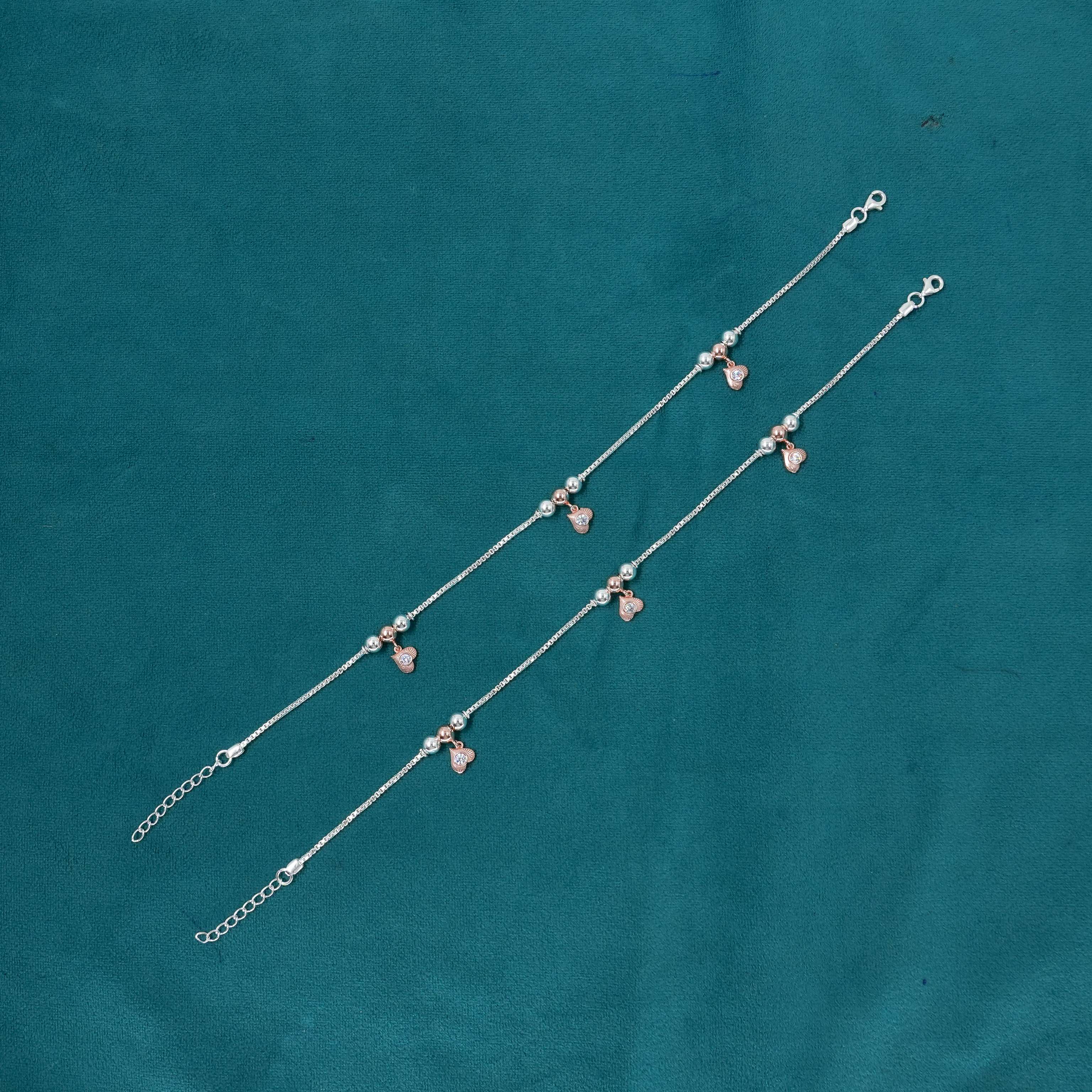 Ved Jewellers - Silver Charm Anklet