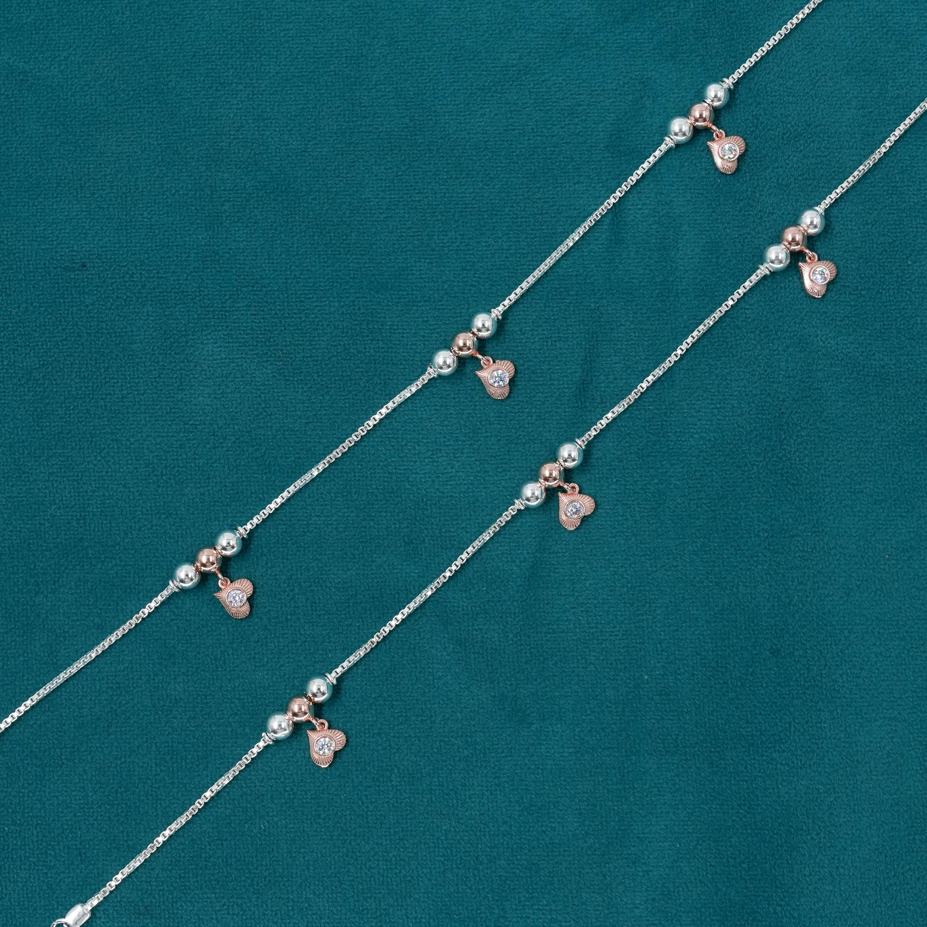 Ved Jewellers - Silver Charm Anklet