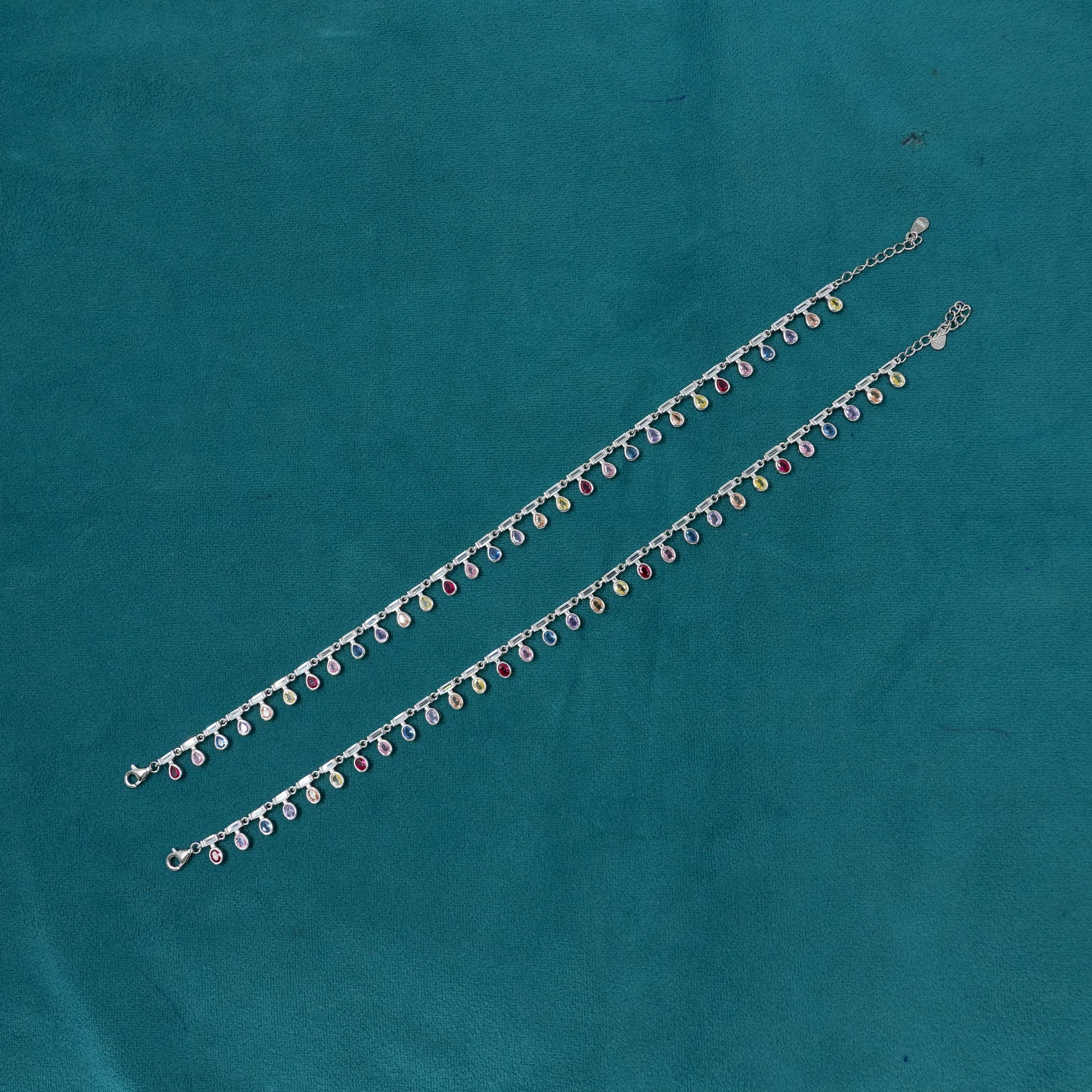 Ved Jewellers - Silver Dangle Anklets