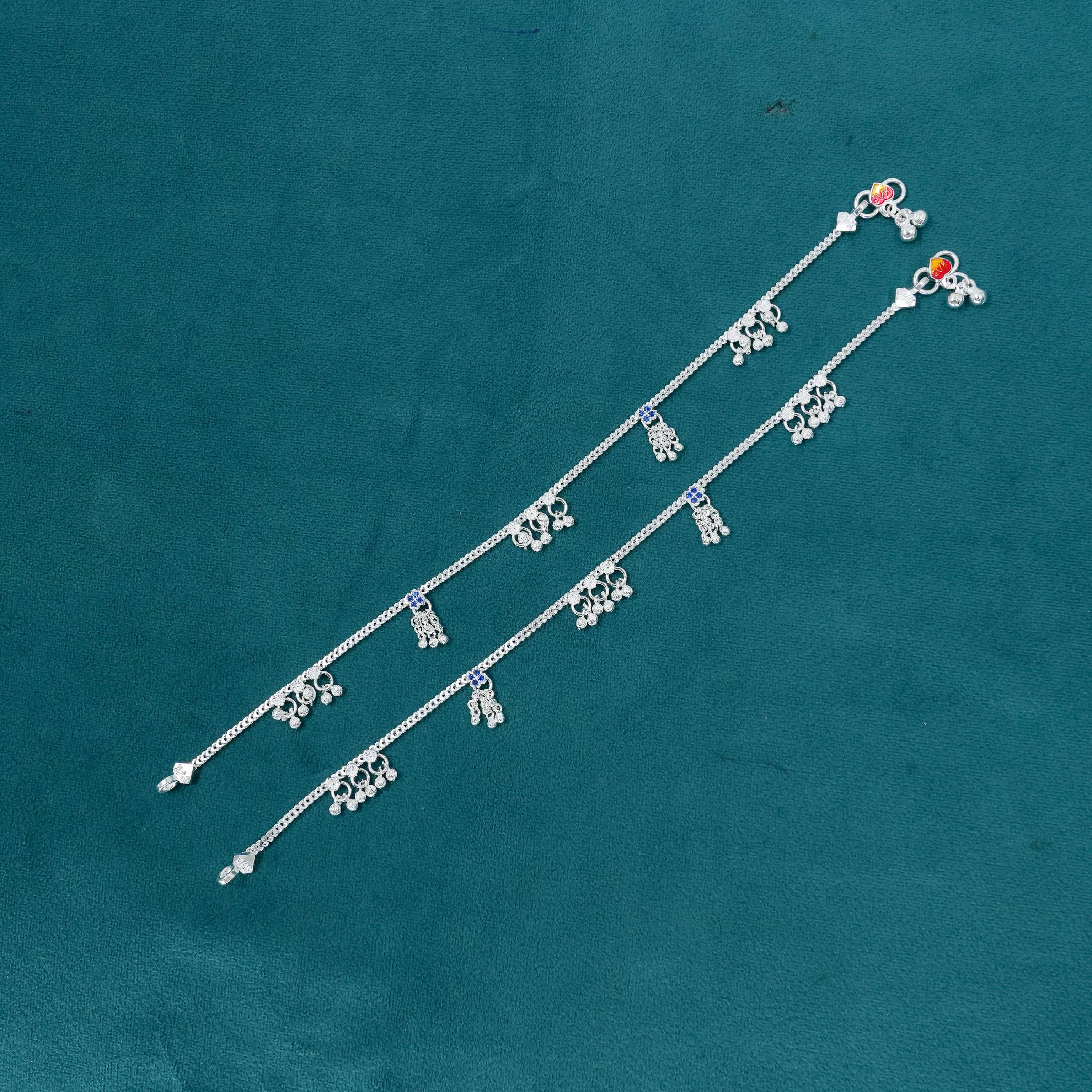Ved Jewellers - Silver Charm Anklets