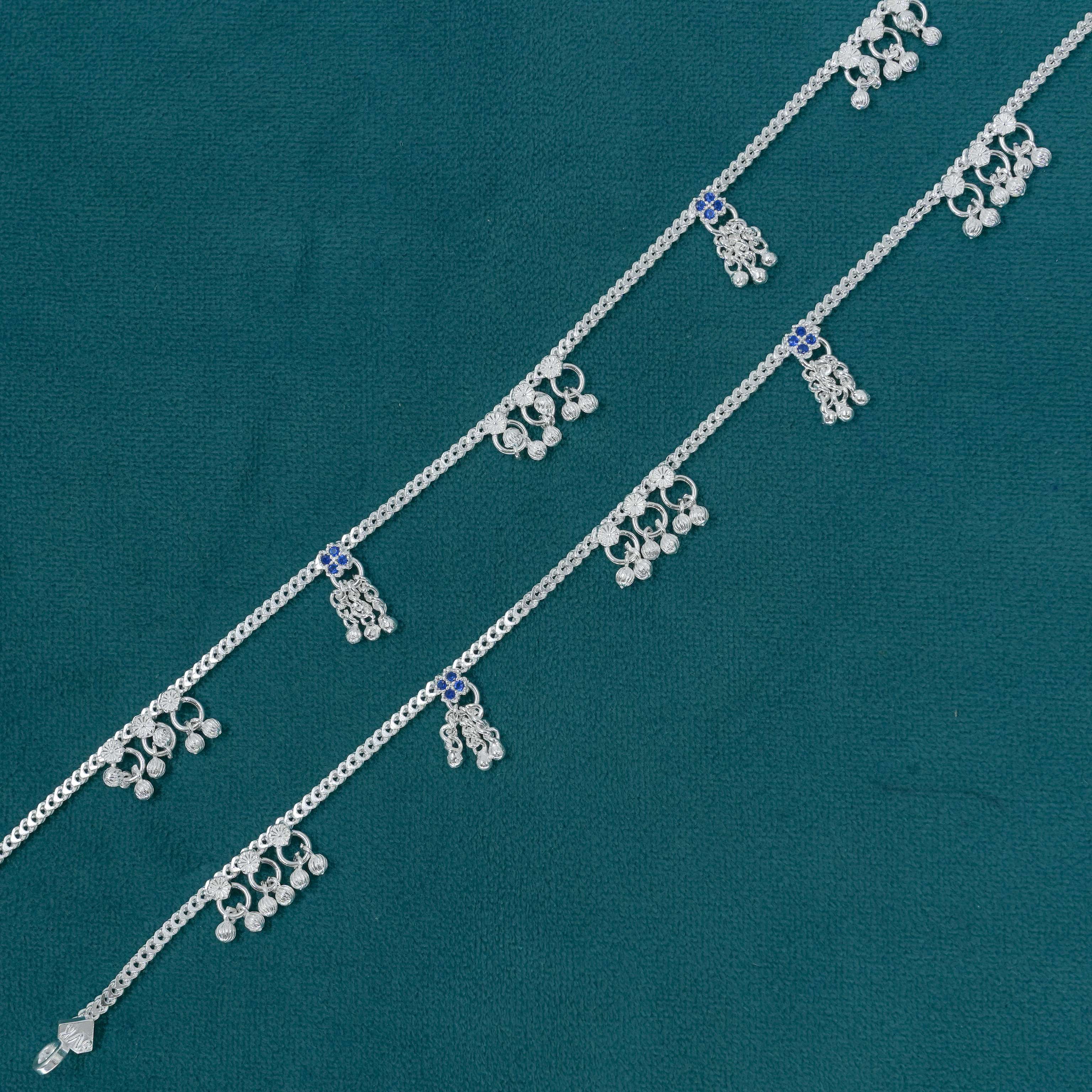 Ved Jewellers - Silver Charm Anklets
