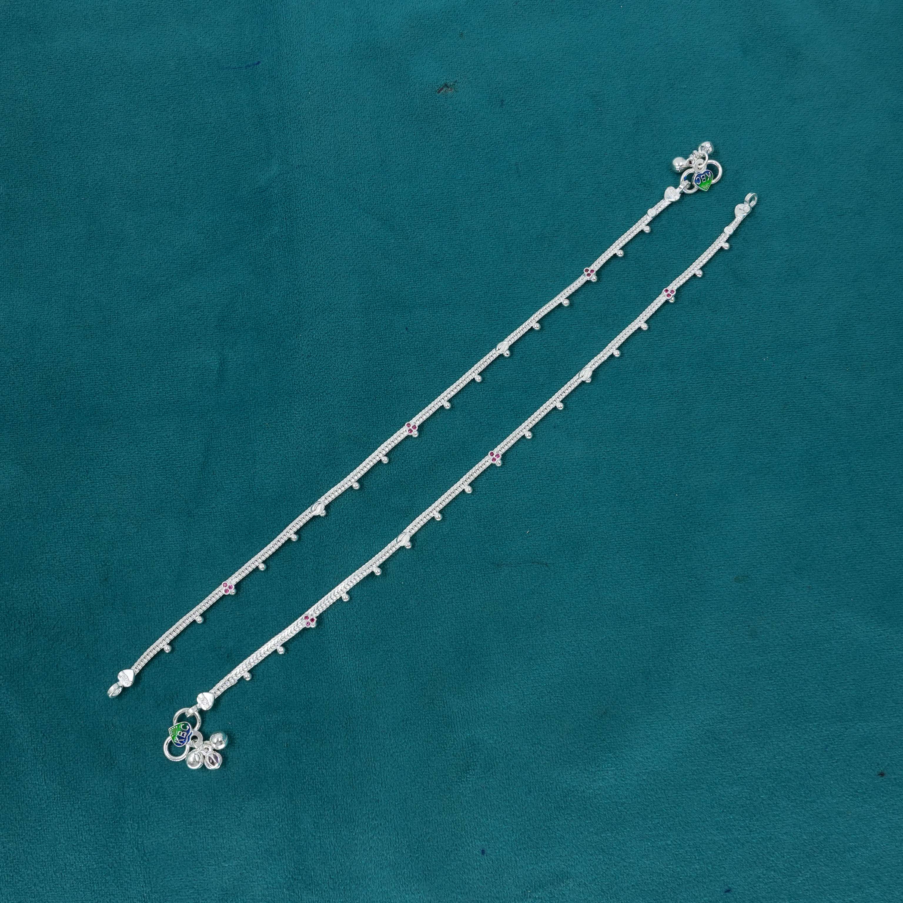 Ved Jewellers - Silver Anklet Set