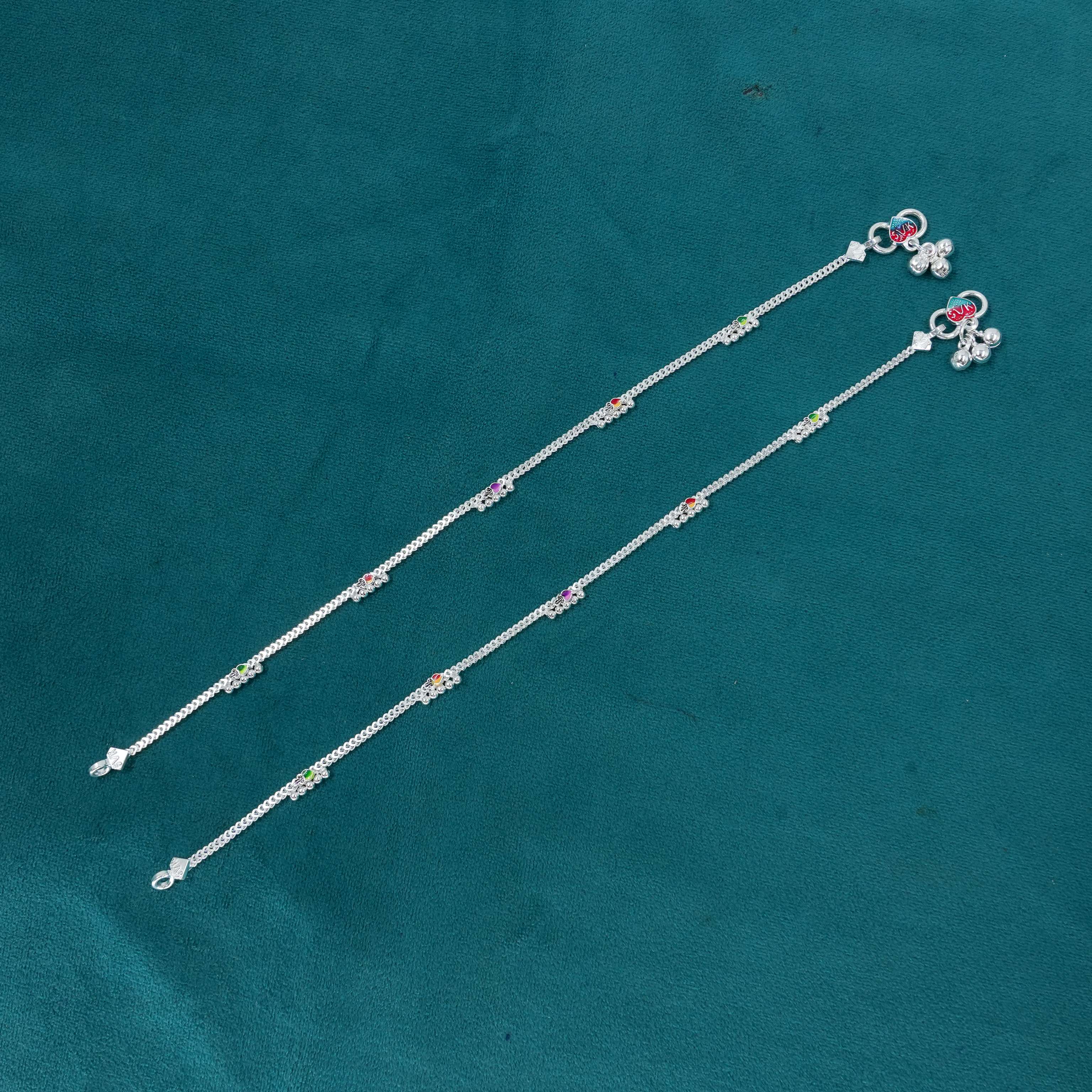 Ved Jewellers - Silver Chain Anklets