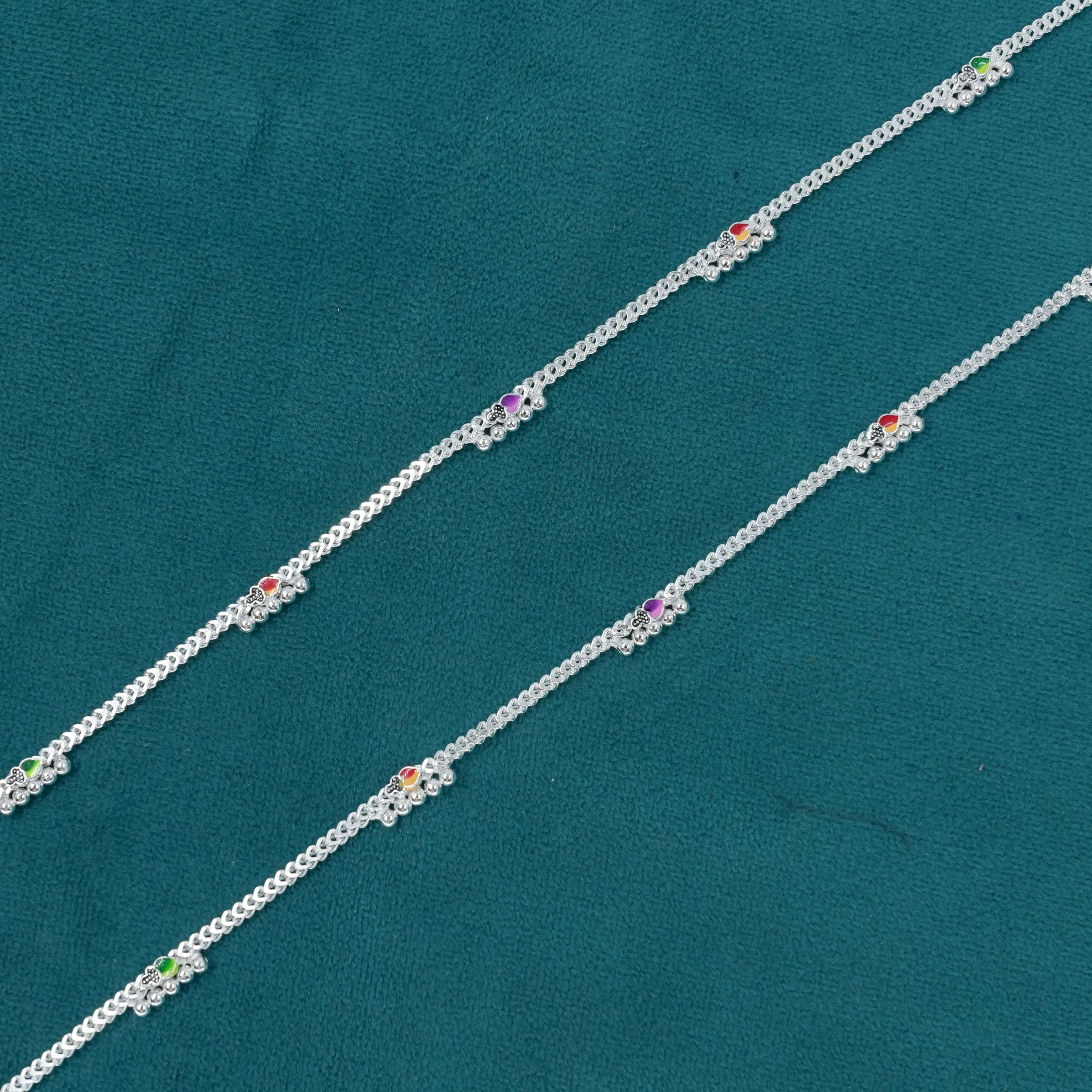 Ved Jewellers - Silver Chain Anklets