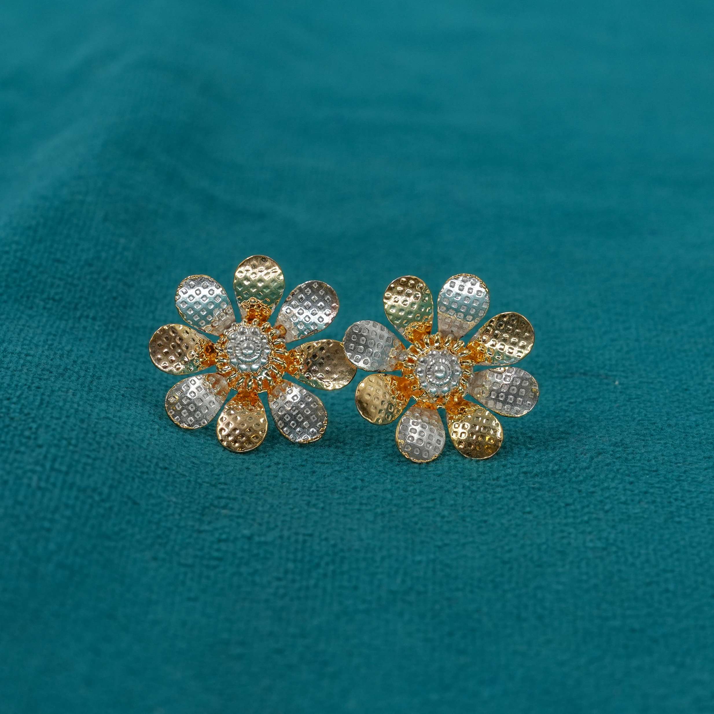 Ved Jewellers - Floral Gold Earrings