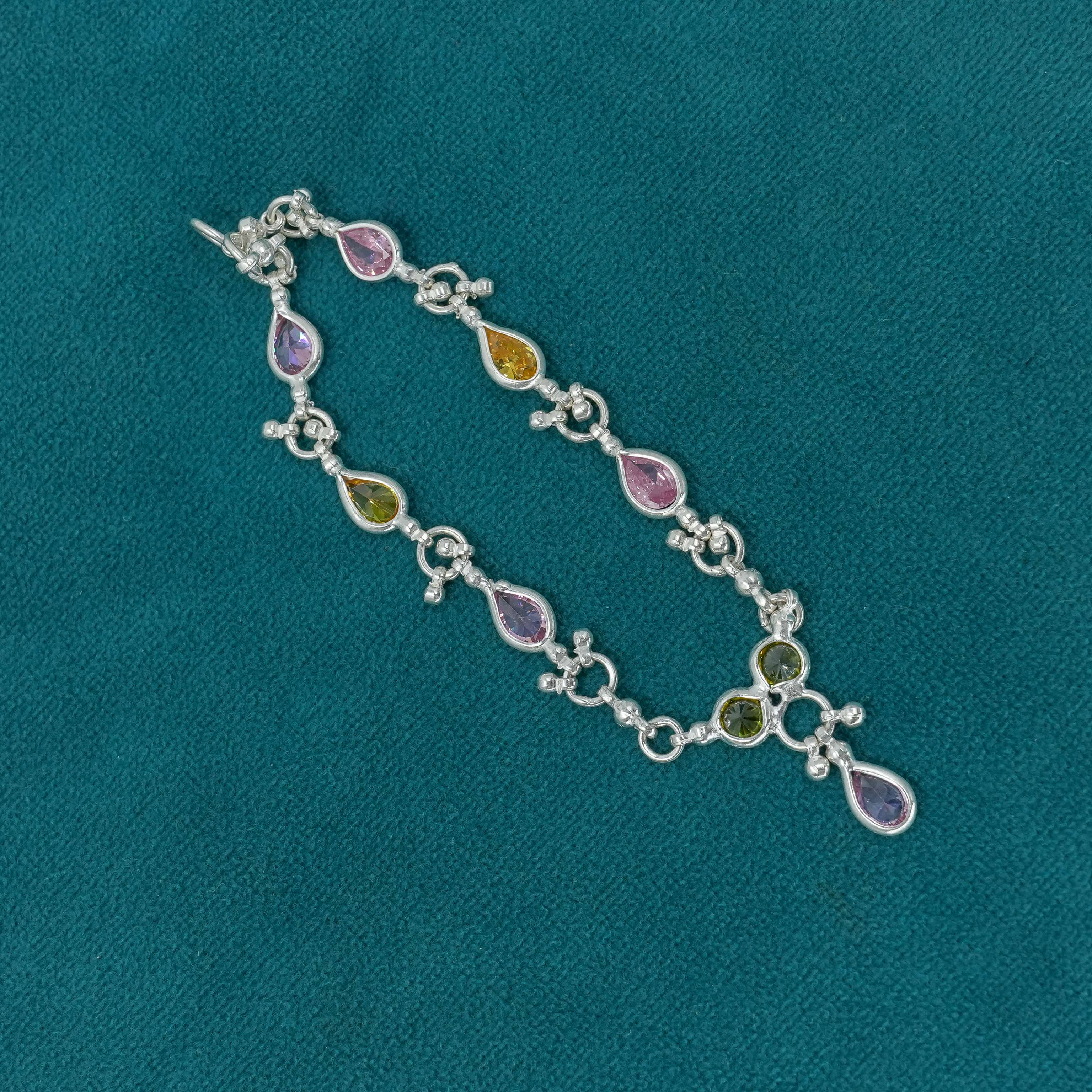 Ved Jewellers - Silver Gemstone Bracelet