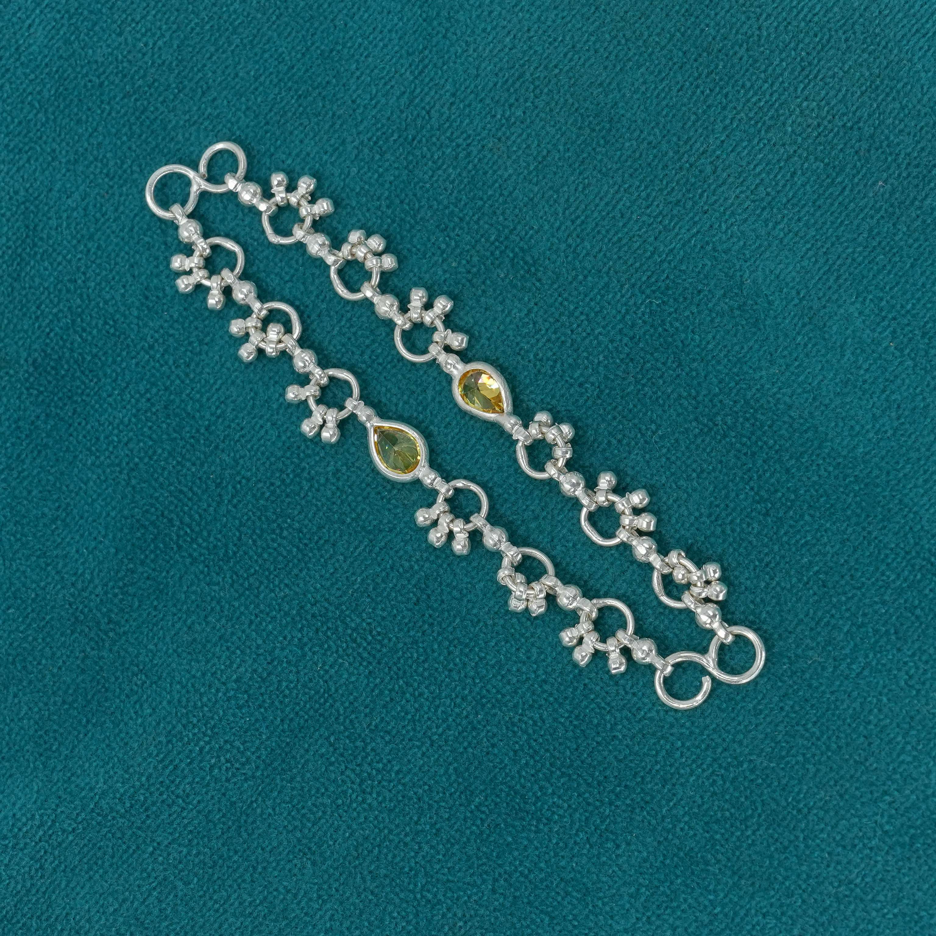 Ved Jewellers - Silver Pearly Payal