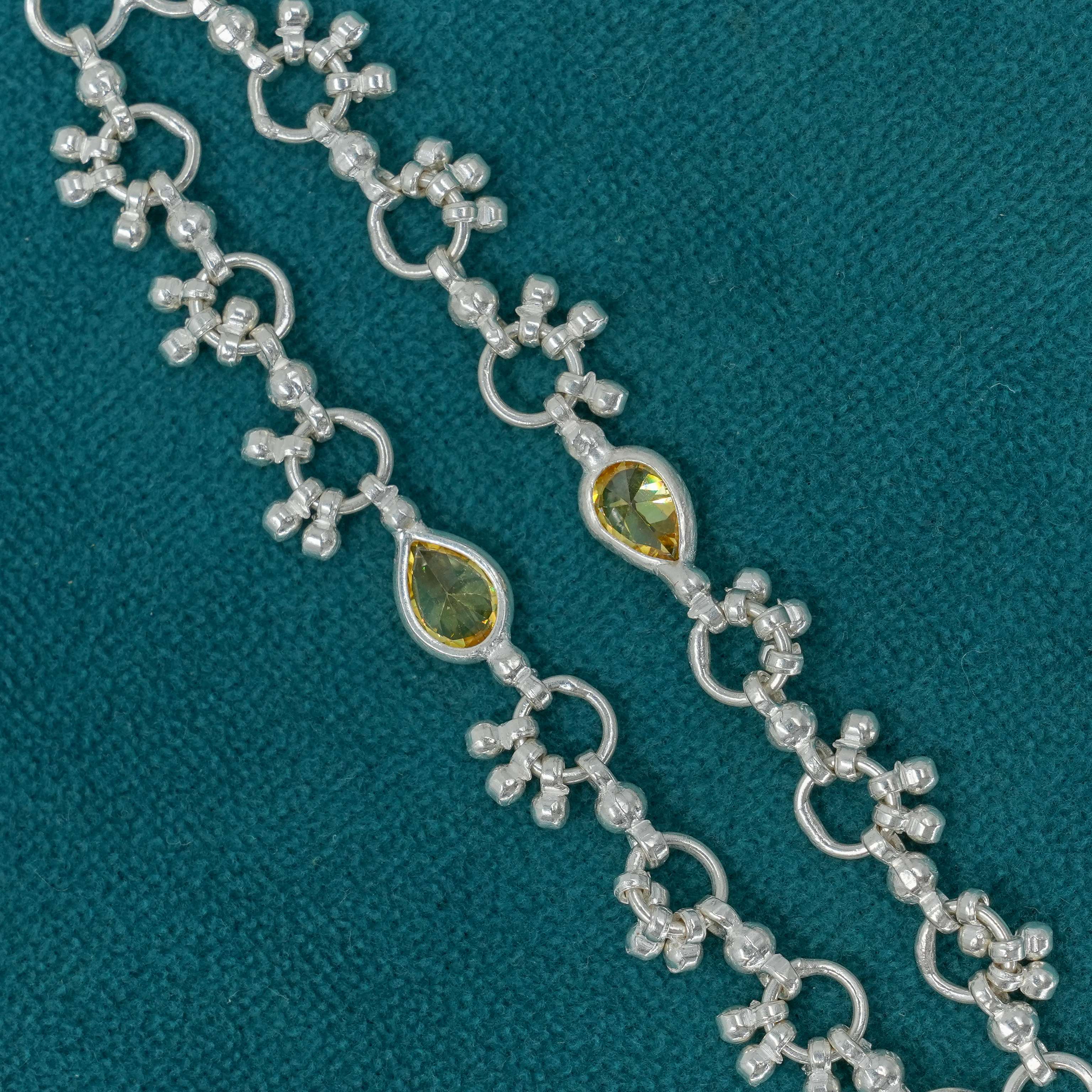 Ved Jewellers - Silver Pearly Payal