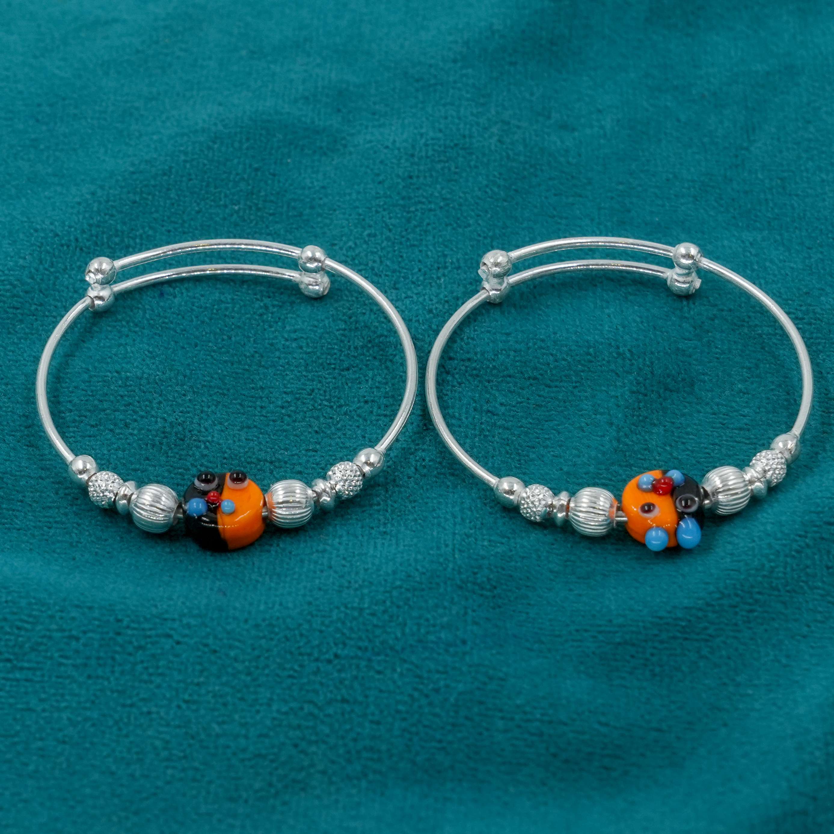 Ved Jewellers - Silver Ladybug Bangles