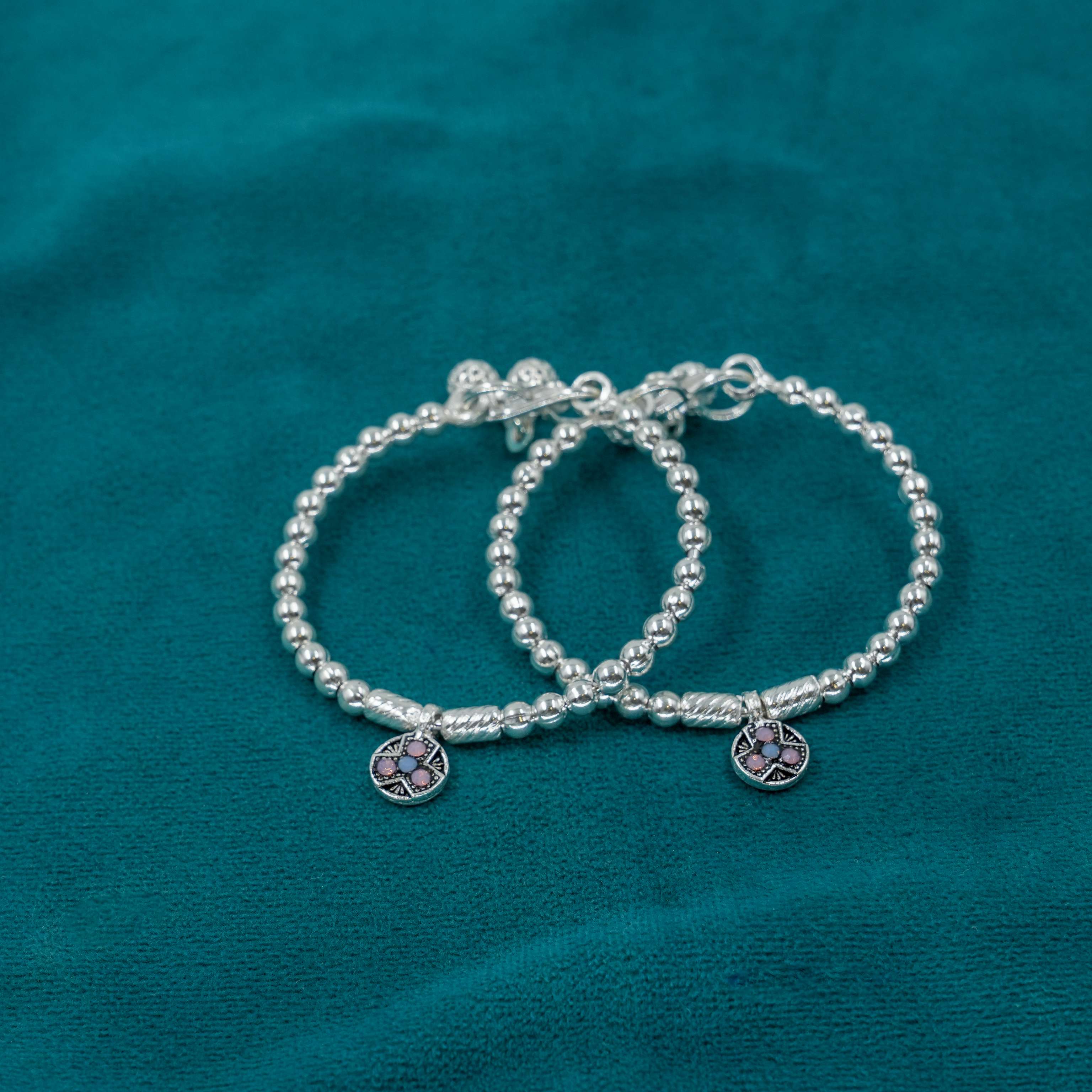 Ved Jewellers - Silver Ball Payal