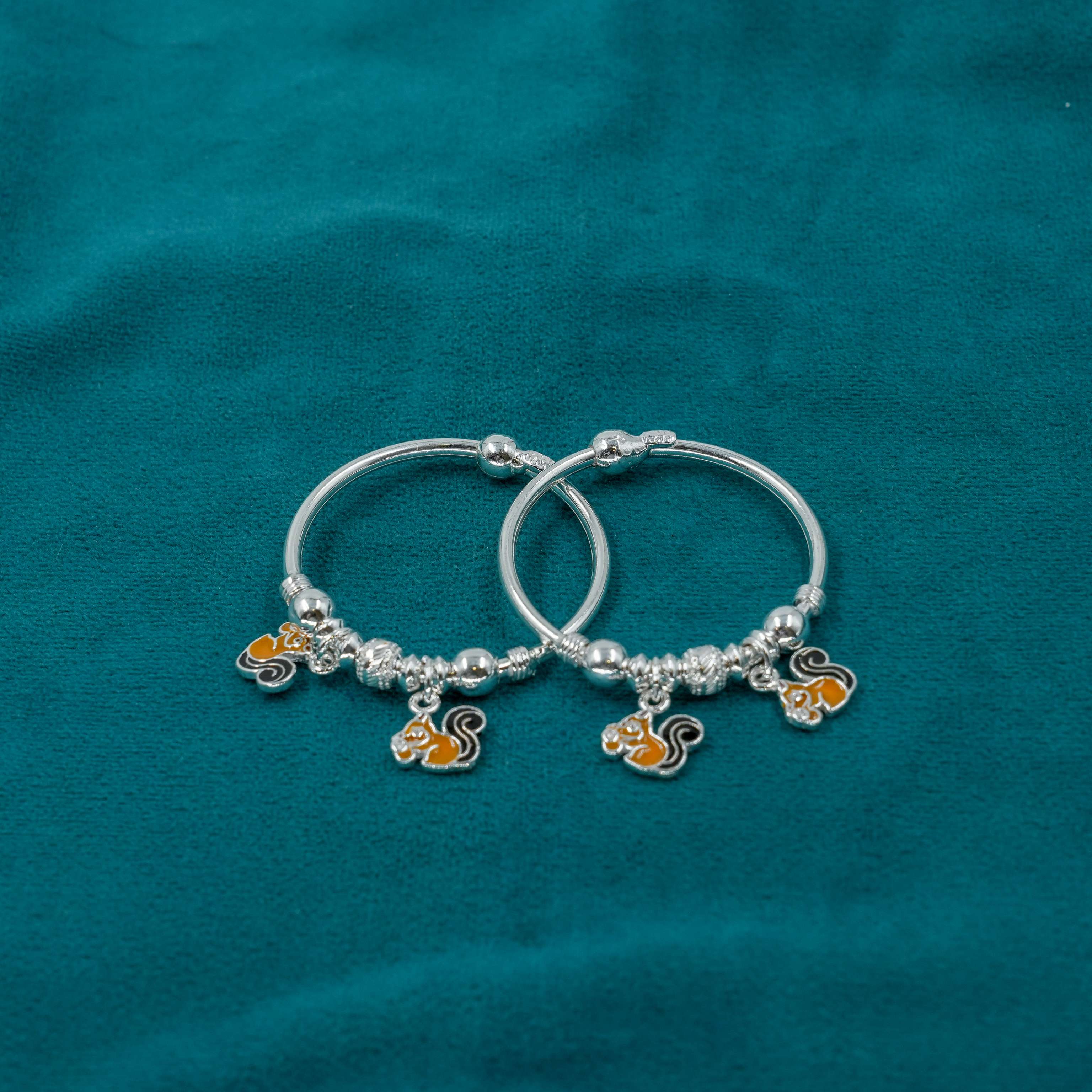 Ved Jewellers - Silver Squirrel Baby Kada