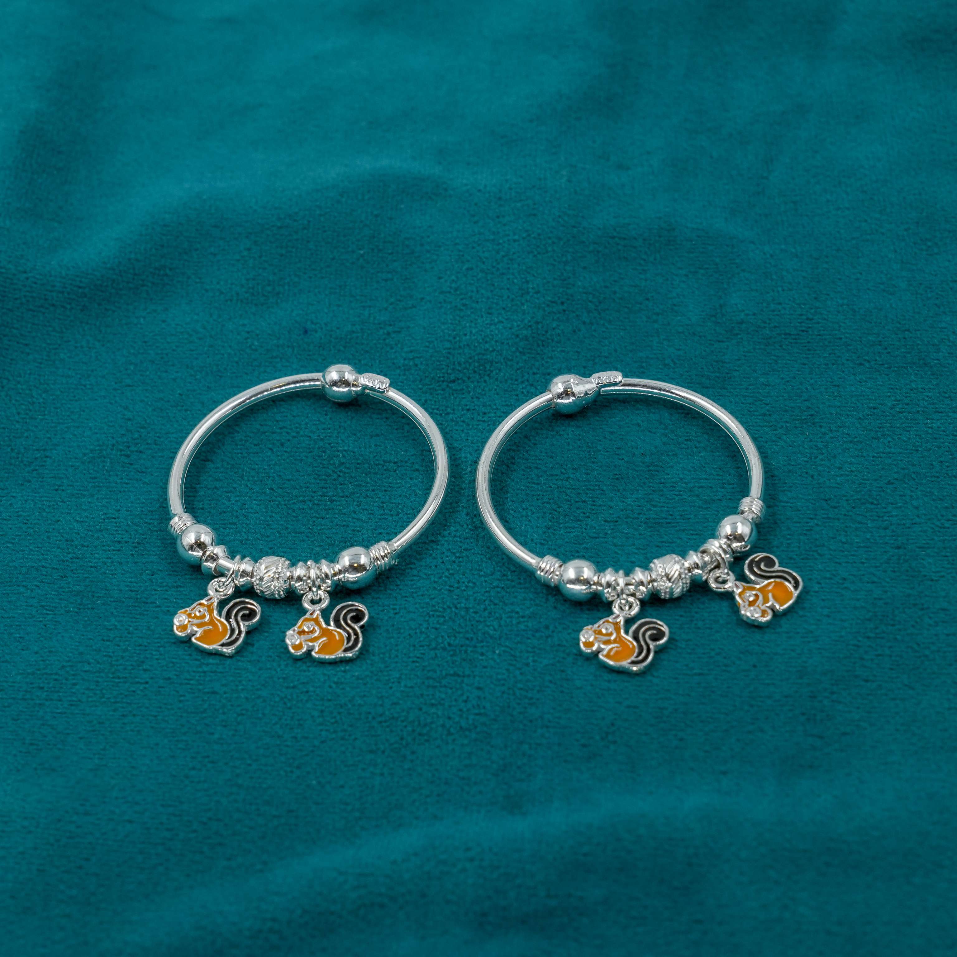 Ved Jewellers - Silver Squirrel Baby Kada