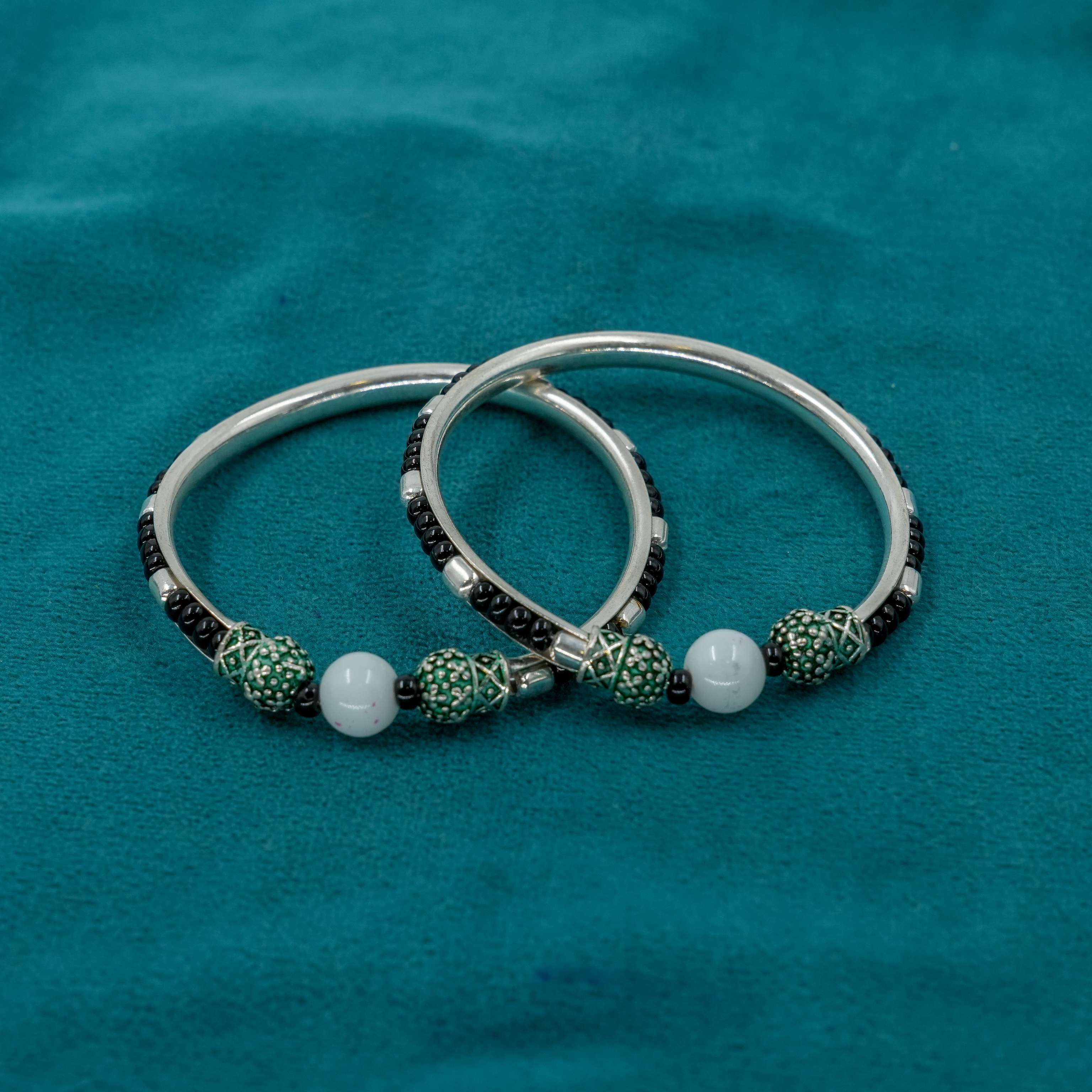 Ved Jewellers - Silver Beaded Kada