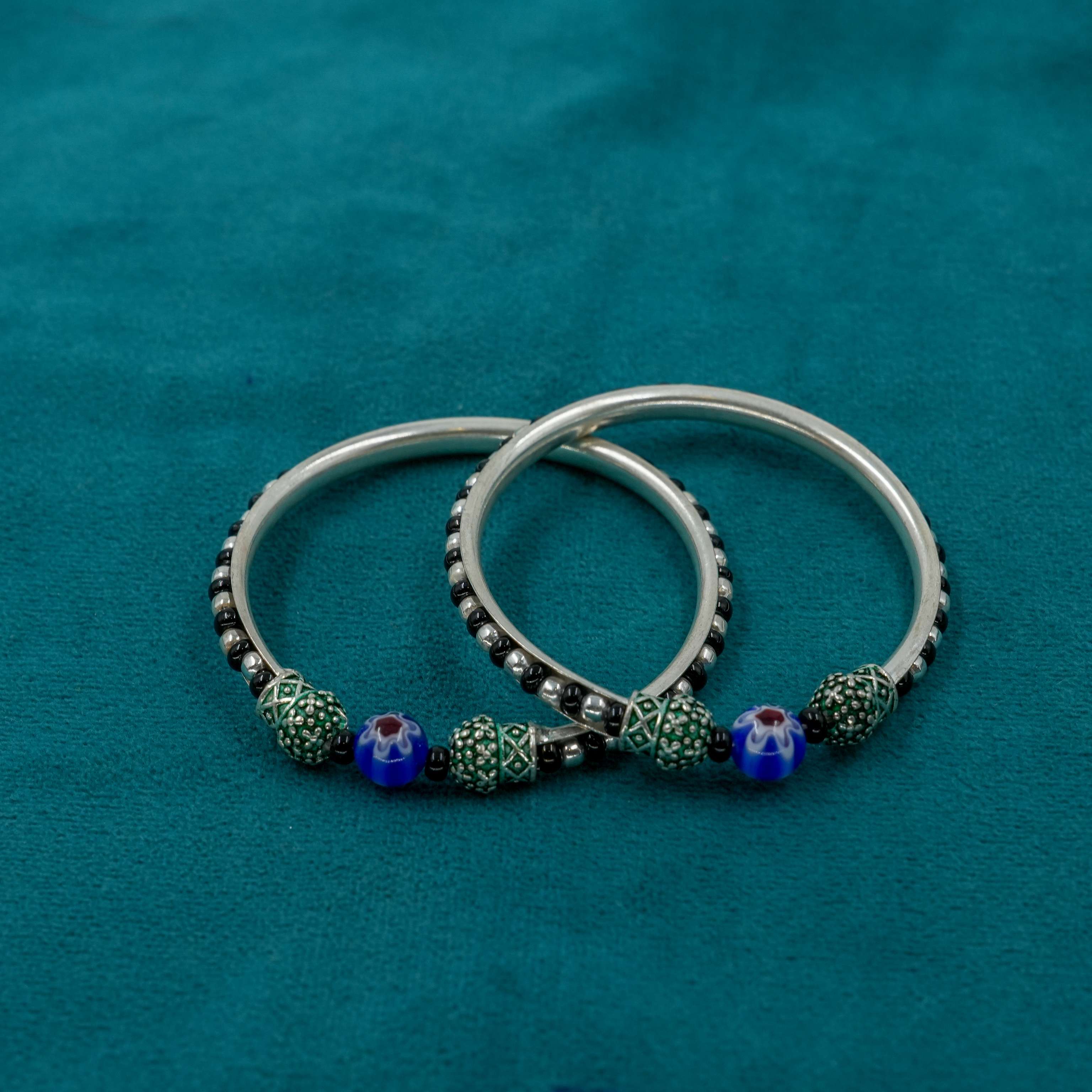 Ved Jewellers - Silver Beaded Kada