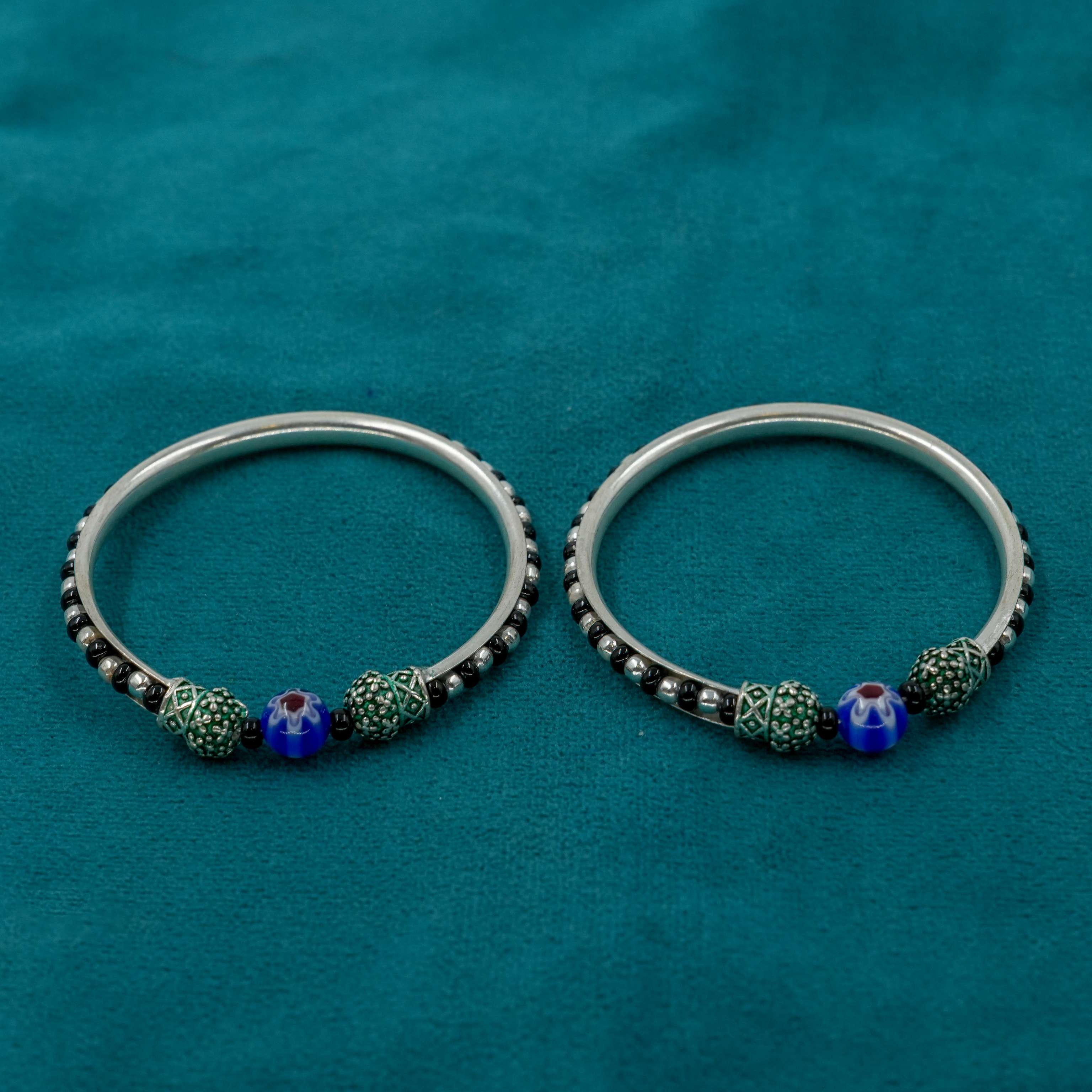 Ved Jewellers - Silver Beaded Kada