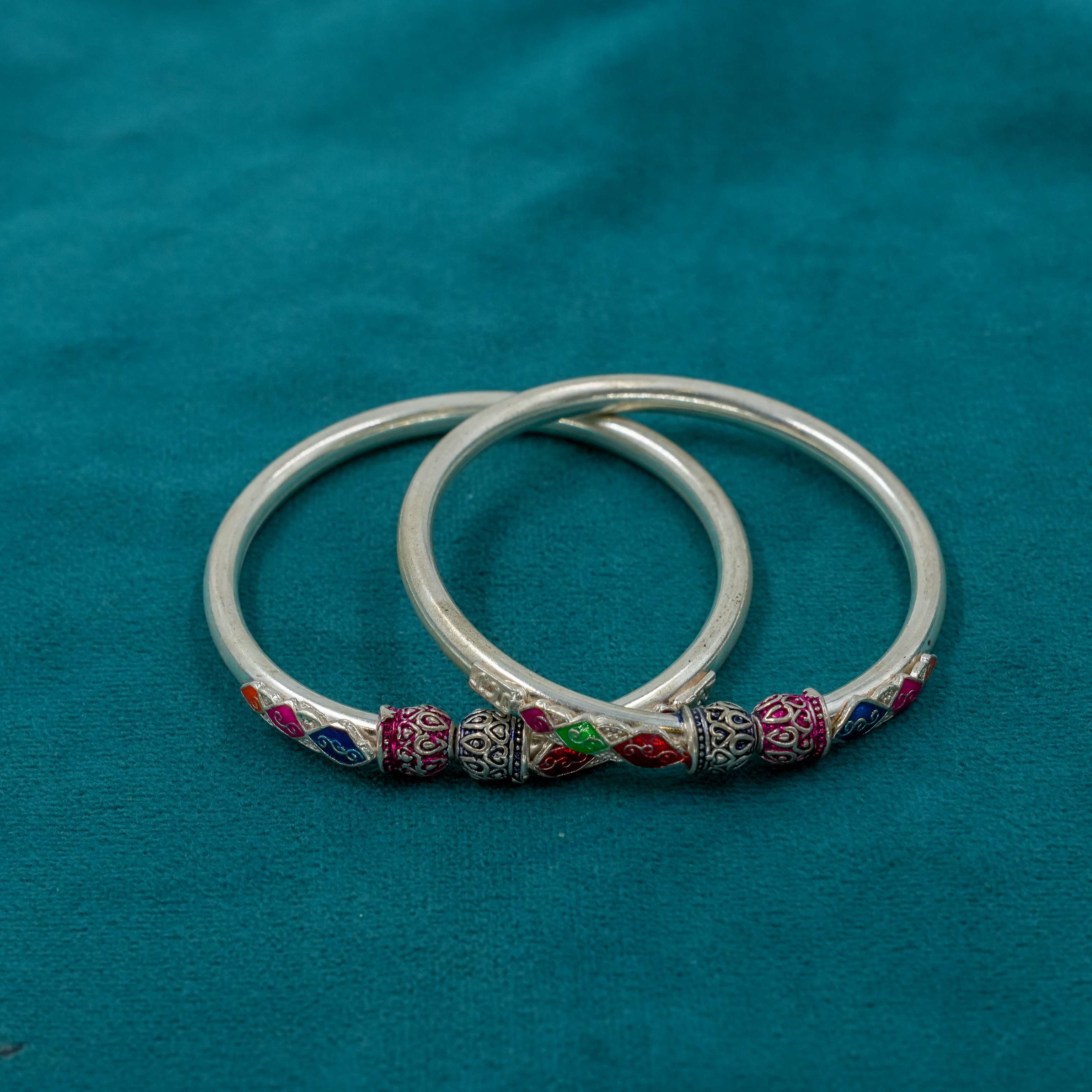 Ved Jewellers - Silver Beaded Kada