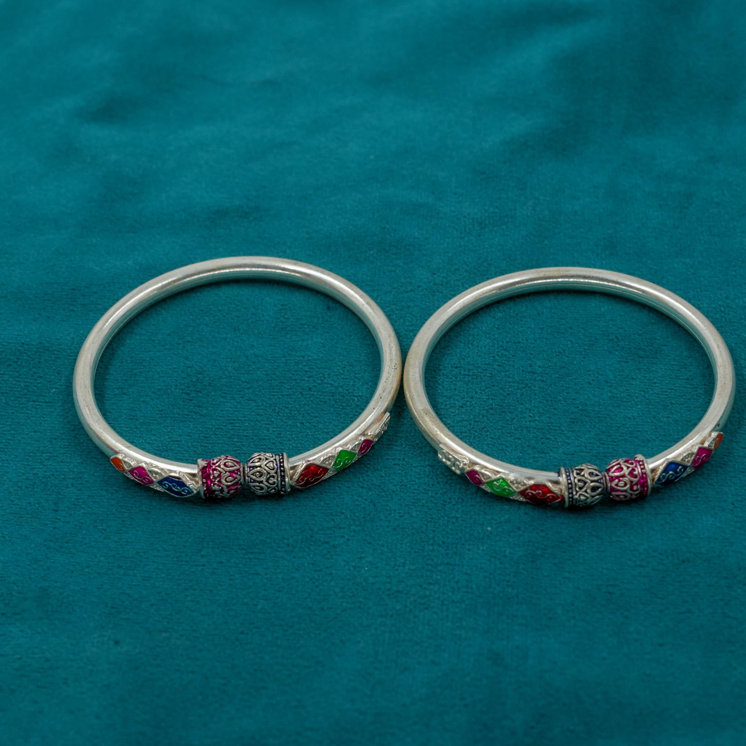Ved Jewellers - Silver Beaded Kada