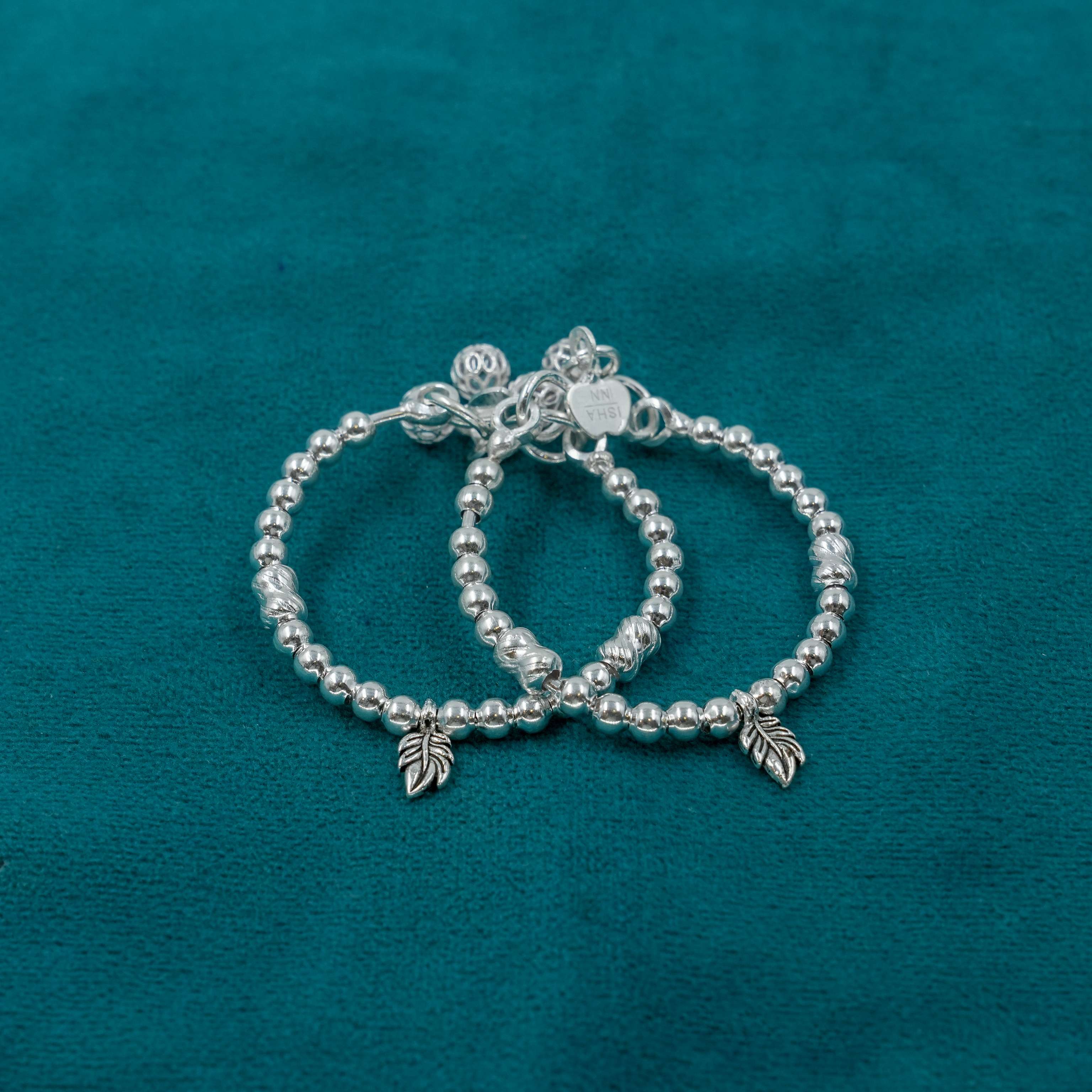Ved Jewellers - Silver Leaf Anklets