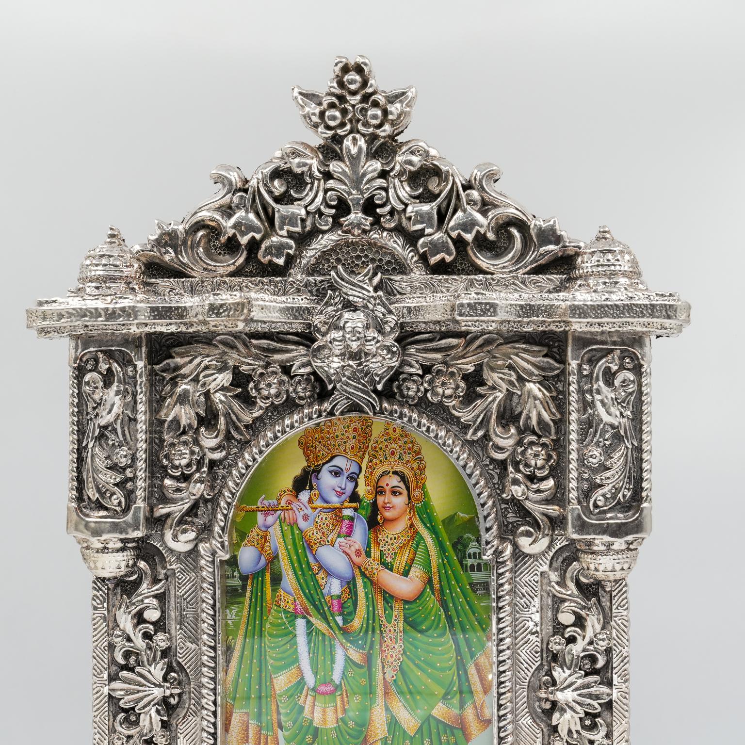 Ved Jewellers - Silver Radha Krishna Frame