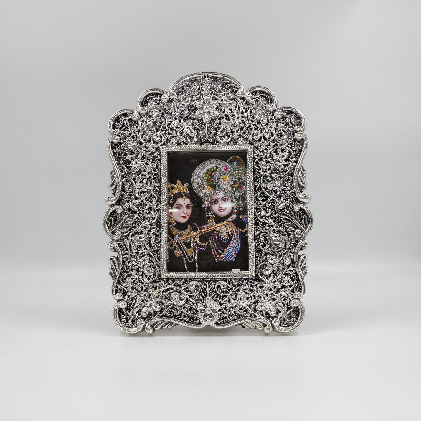 Ved Jewellers - Silver Radha Krishna Frame