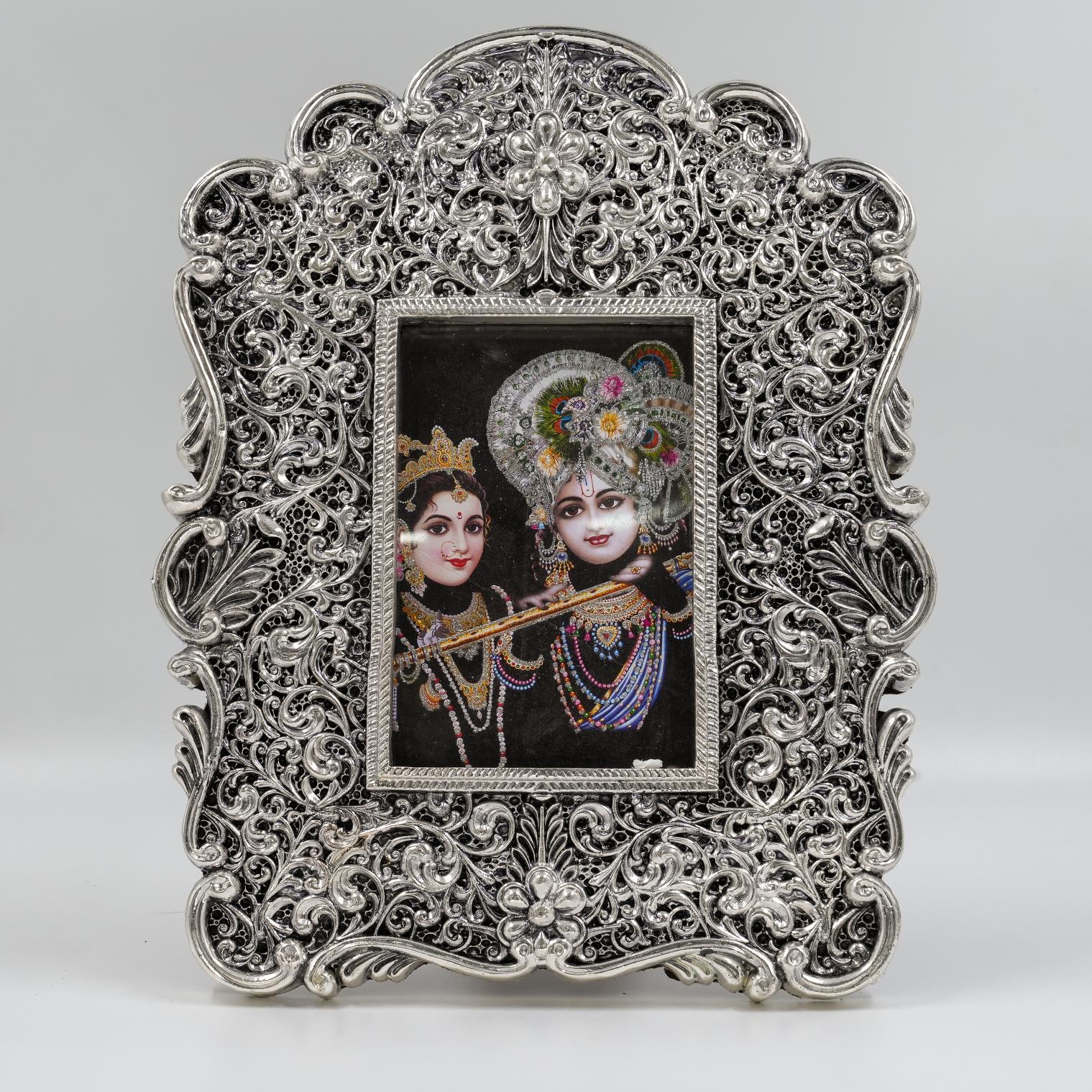Ved Jewellers - Silver Radha Krishna Frame