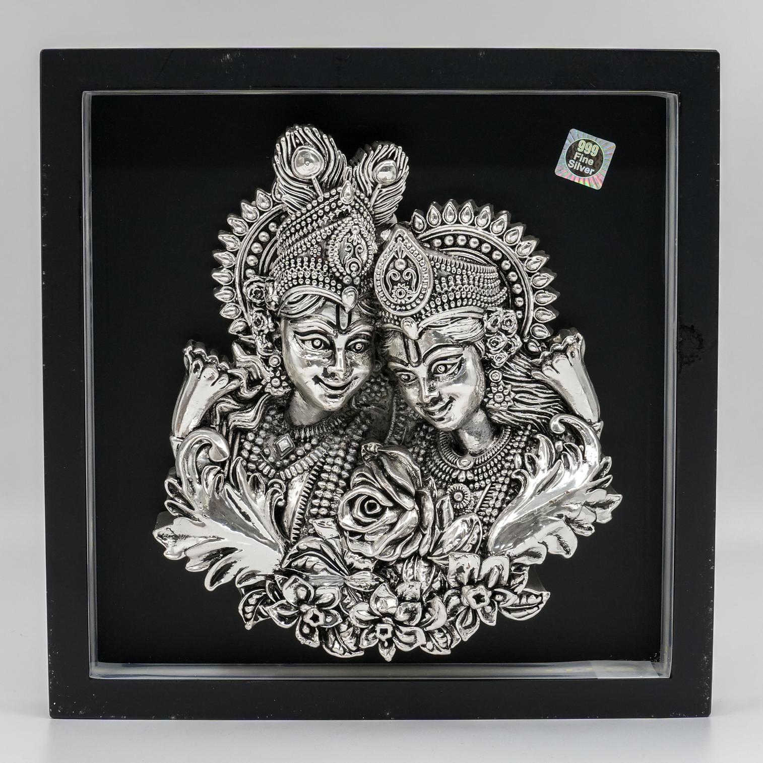 Ved Jewellers - Silver Radha Krishna Frame
