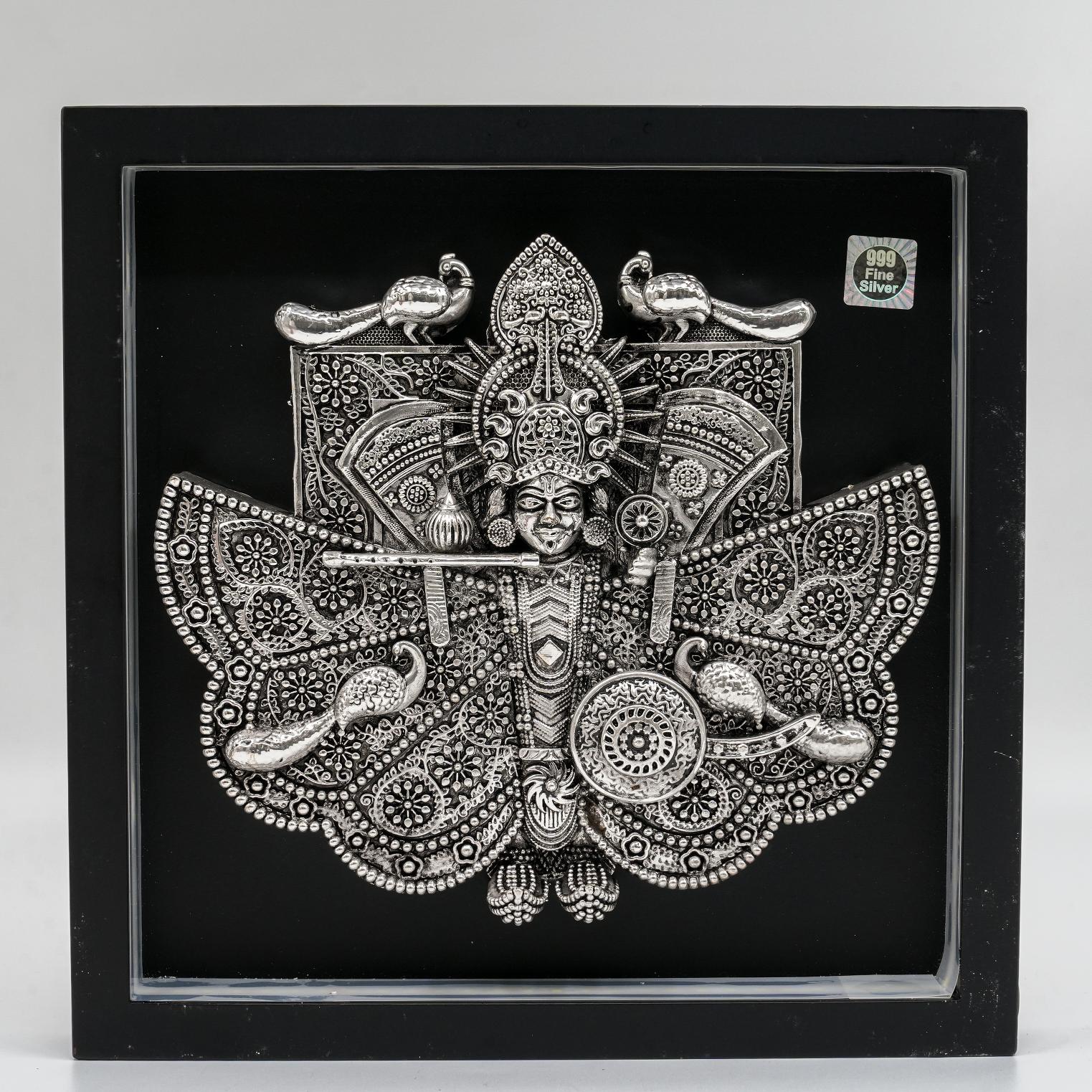 Ved Jewellers - Silver Krishna Idol Frame