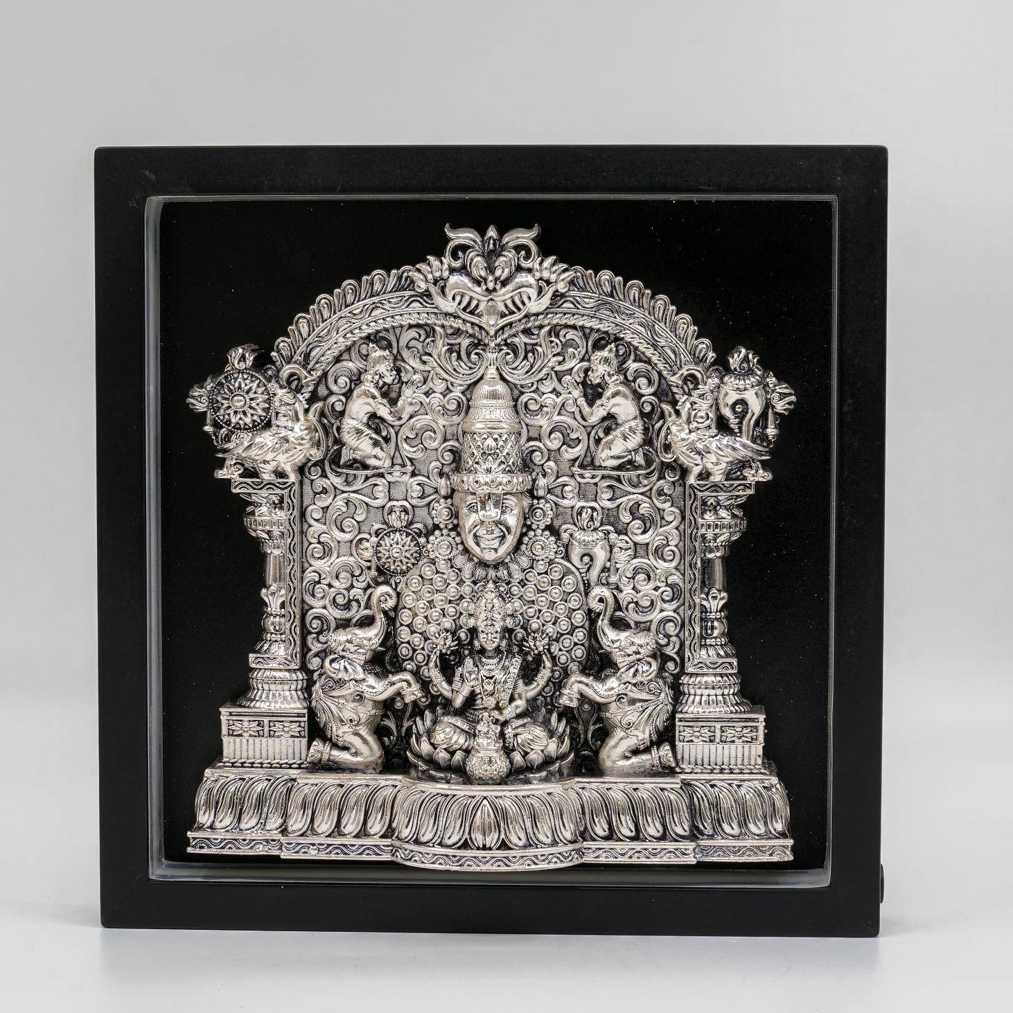 Ved Jewellers - Silver Lakshmi Idol Frame