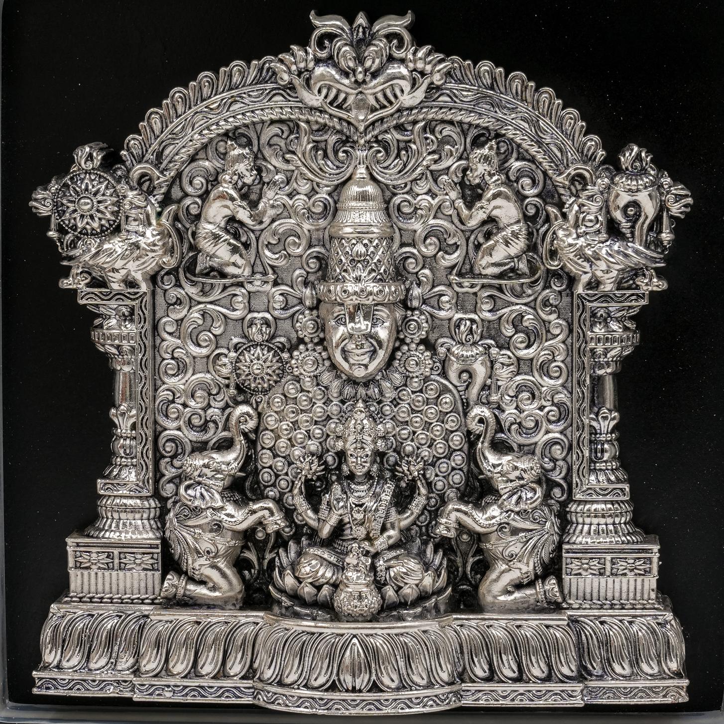 Ved Jewellers - Silver Lakshmi Idol Frame