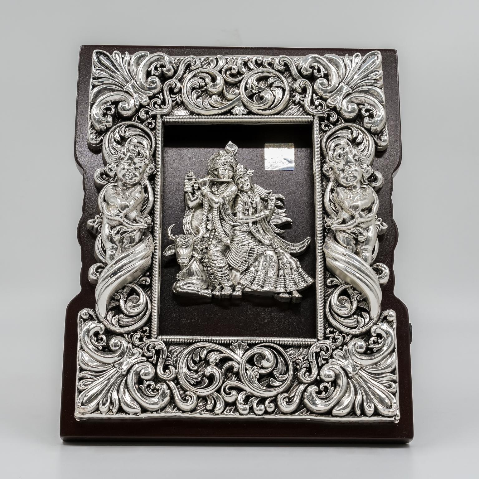 Ved Jewellers - Silver Radha Krishna Frame