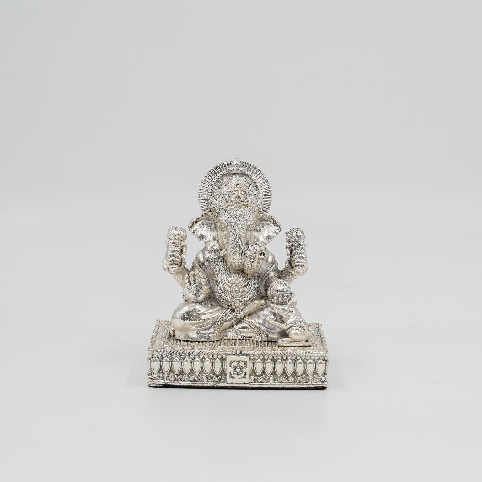 Ved Jewellers - Silver Ganesha Idol