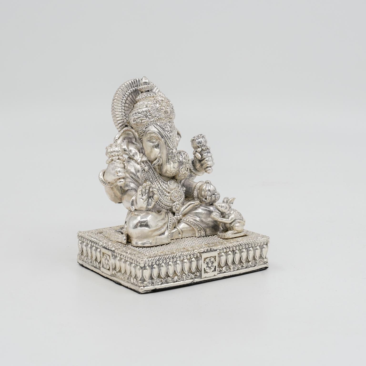 Ved Jewellers - Silver Ganesha Idol