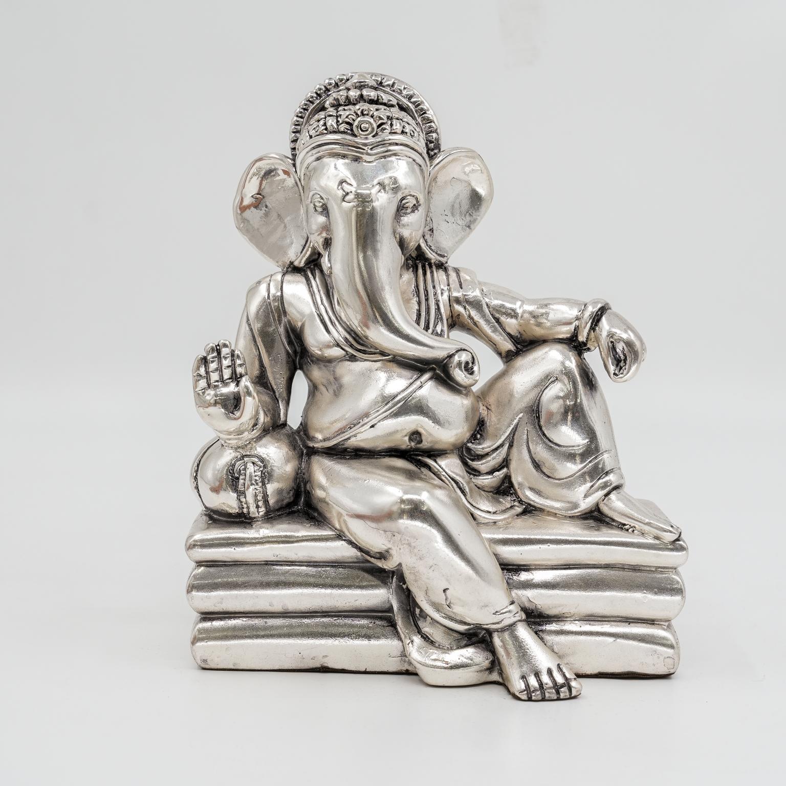 Ved Jewellers - Silver Ganesha Idol