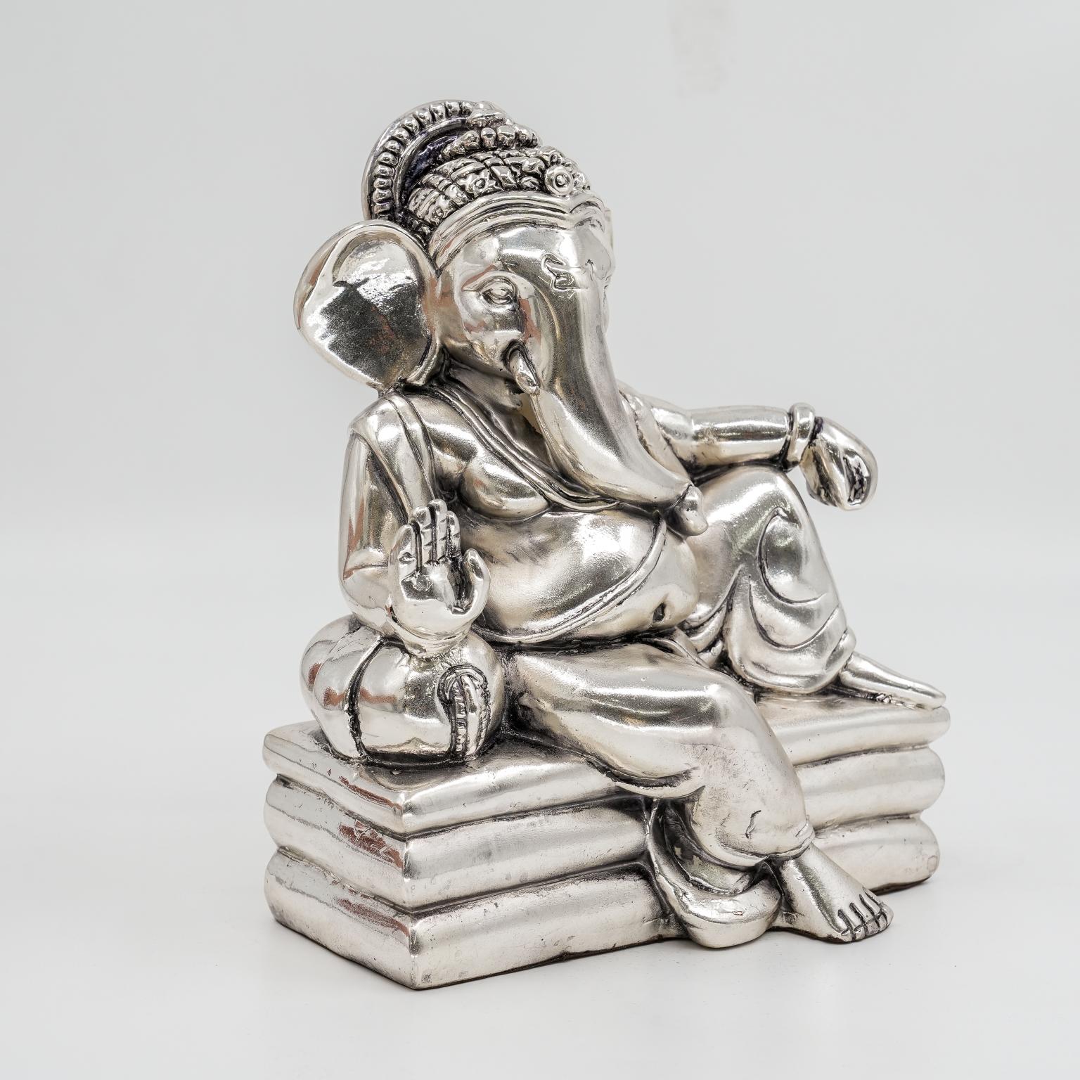 Ved Jewellers - Silver Ganesha Idol