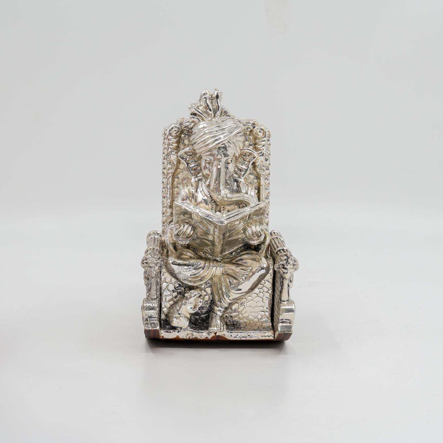 Ved Jewellers - Silver Ganesha Idol