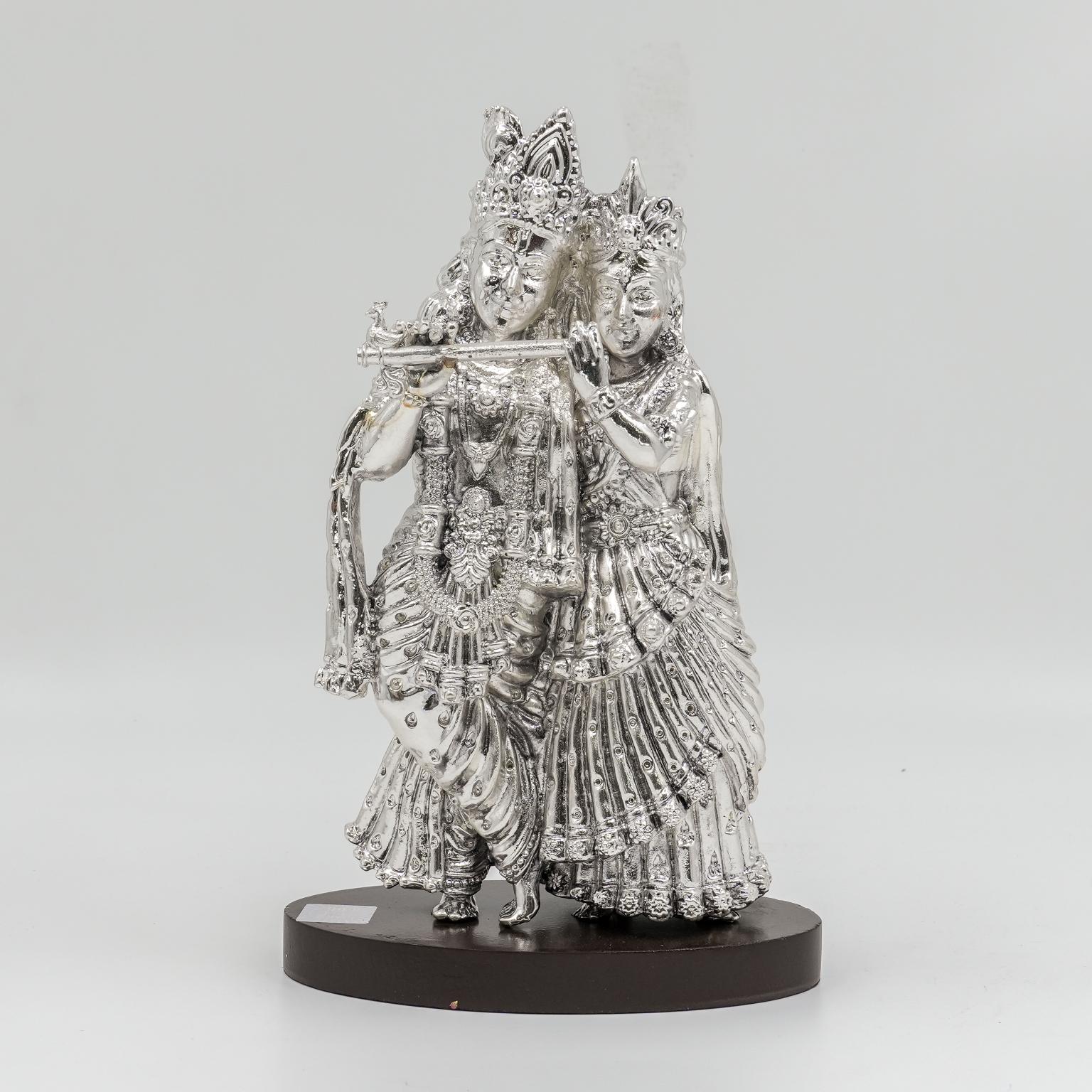 Ved Jewellers - Silver Radha Krishna Idol