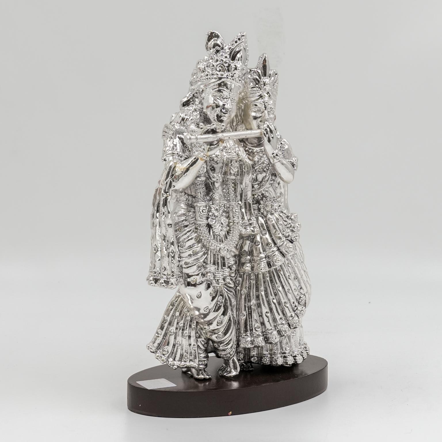 Ved Jewellers - Silver Radha Krishna Idol