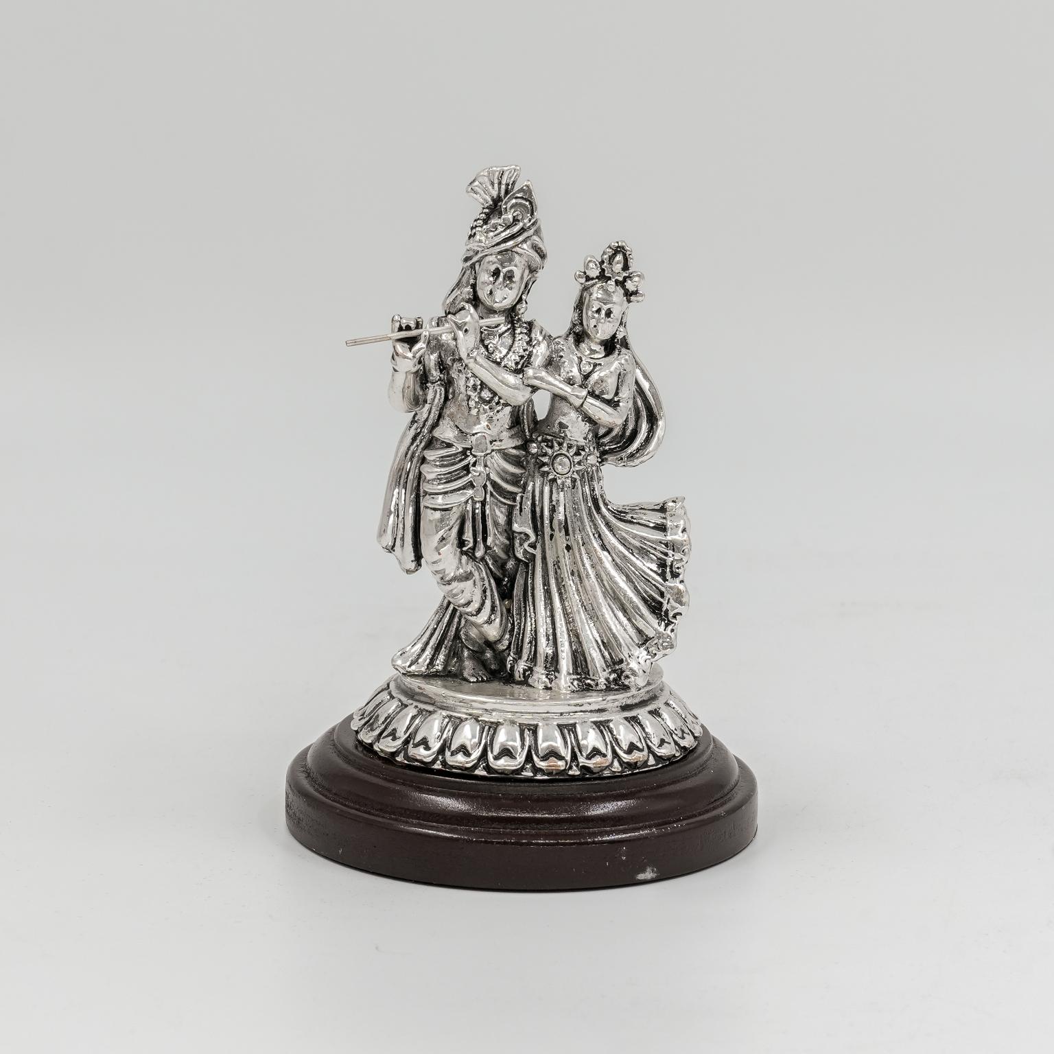 Ved Jewellers - Silver Radha Krishna Idol