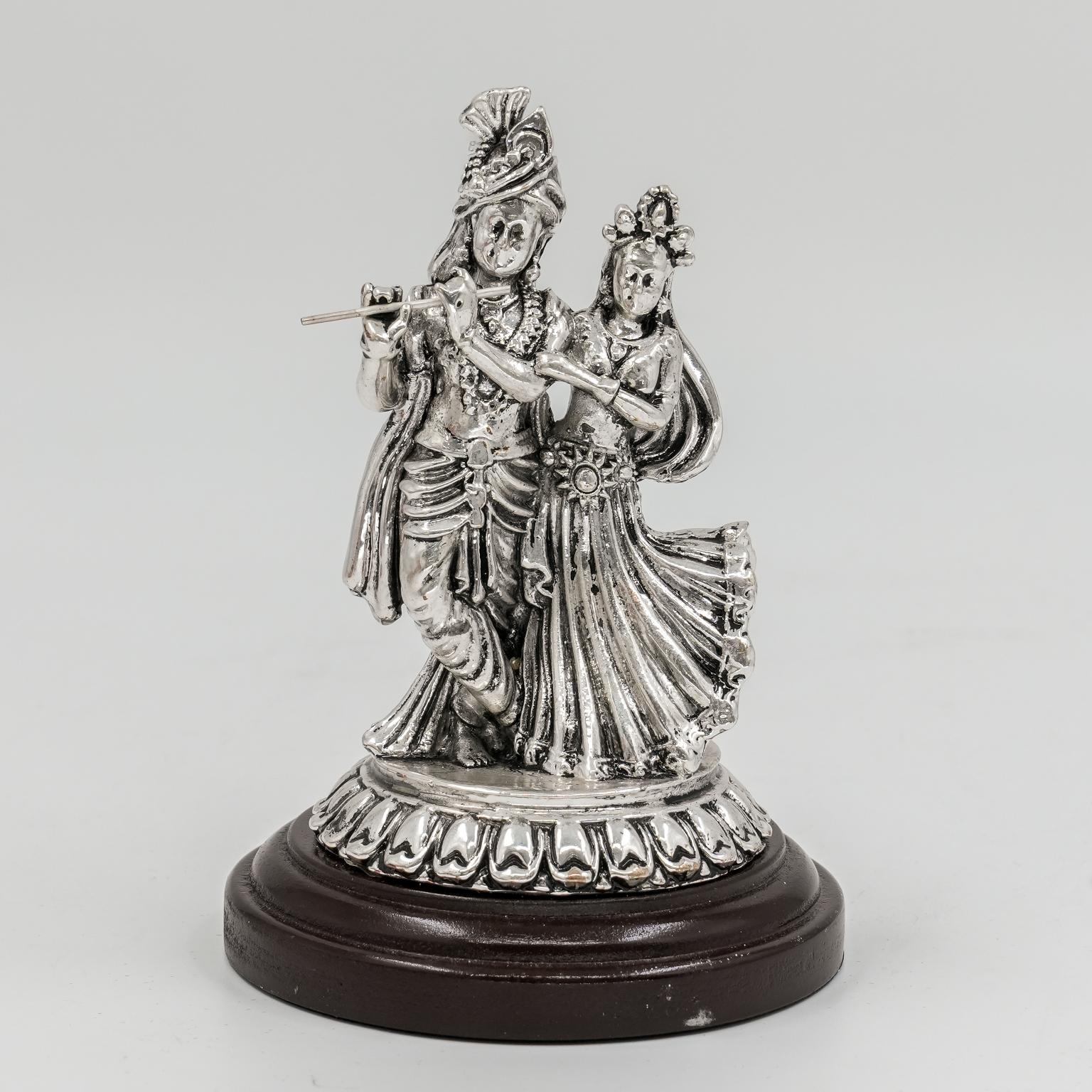 Ved Jewellers - Silver Radha Krishna Idol