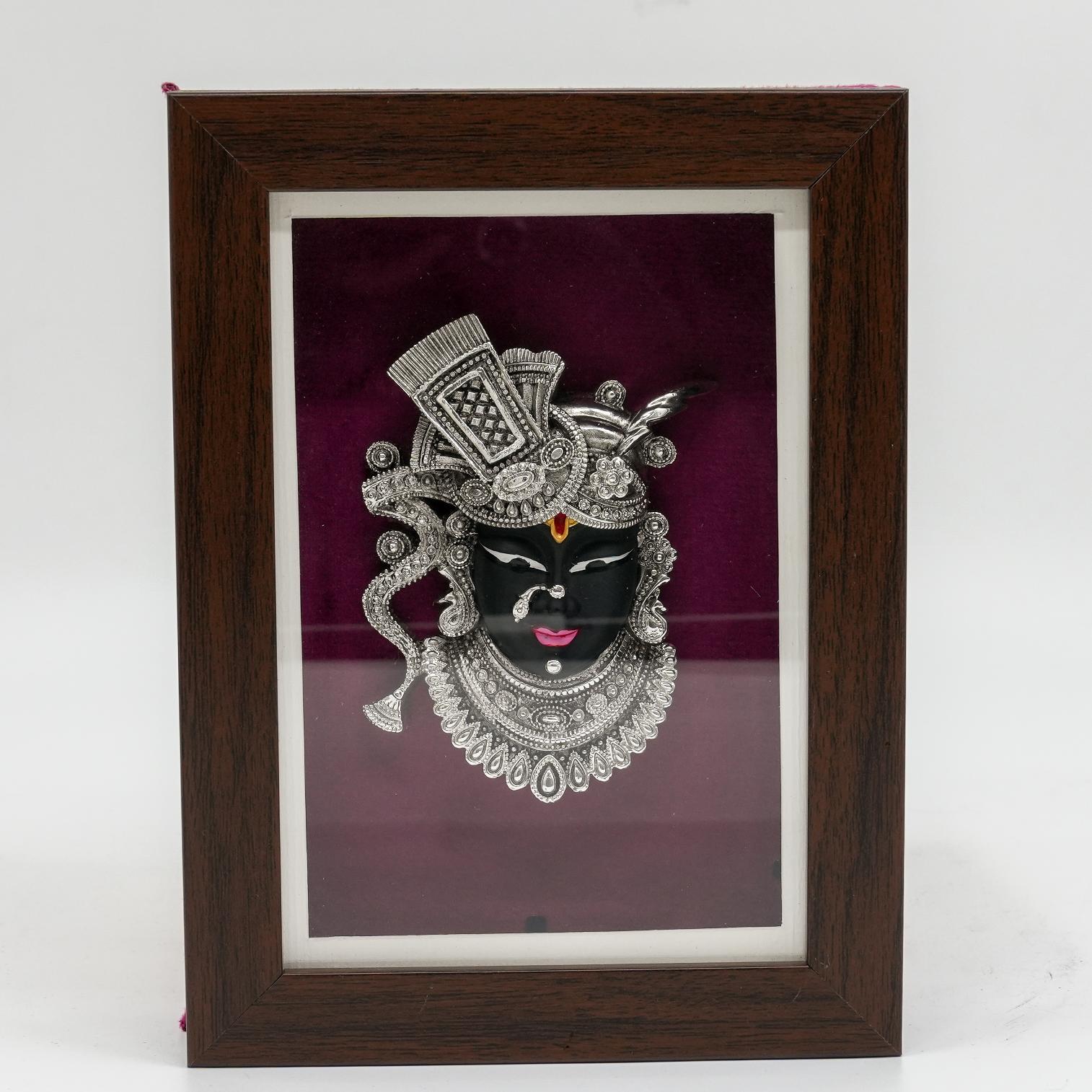 Ved Jewellers - Silver Krishna Face Frame
