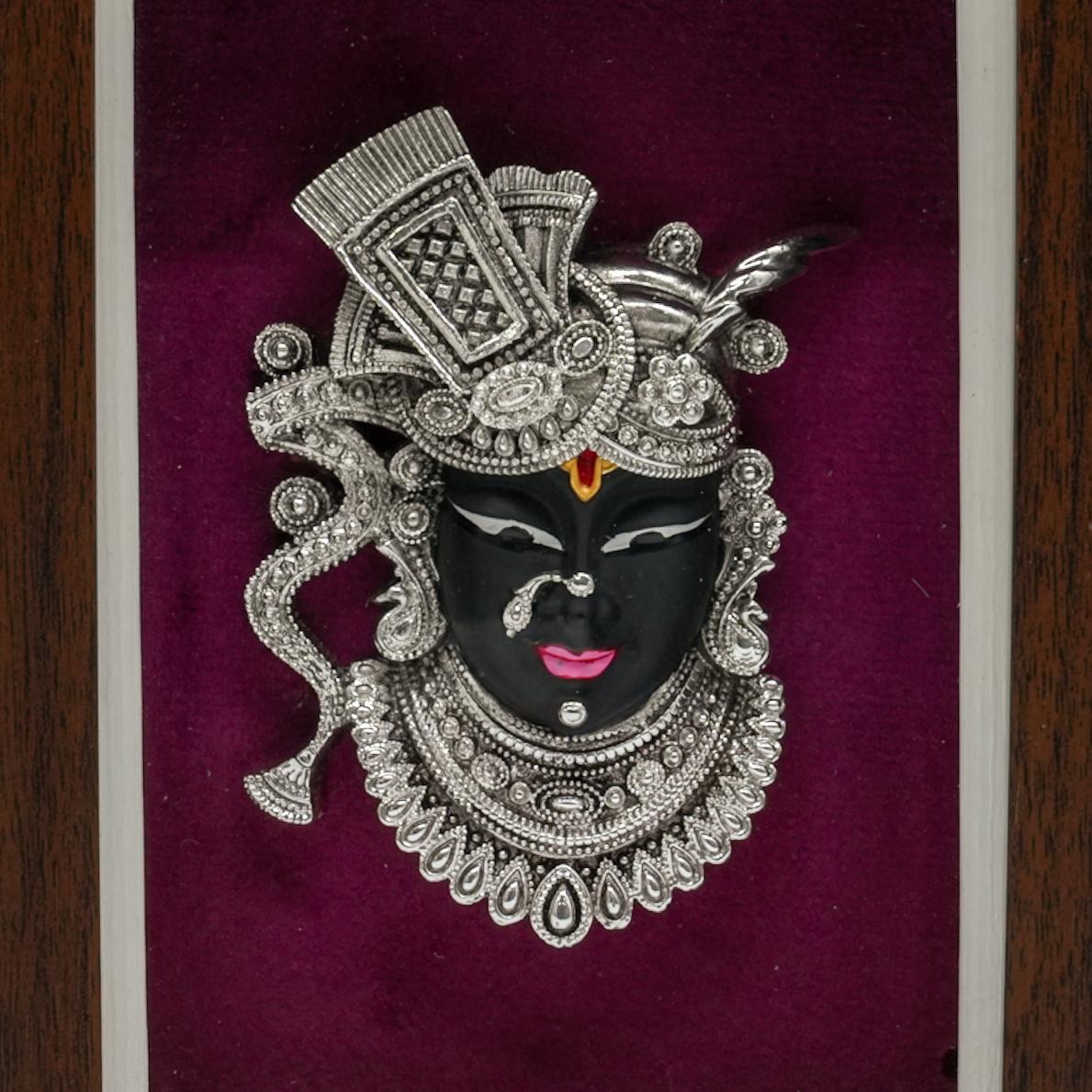 Ved Jewellers - Silver Krishna Face Frame
