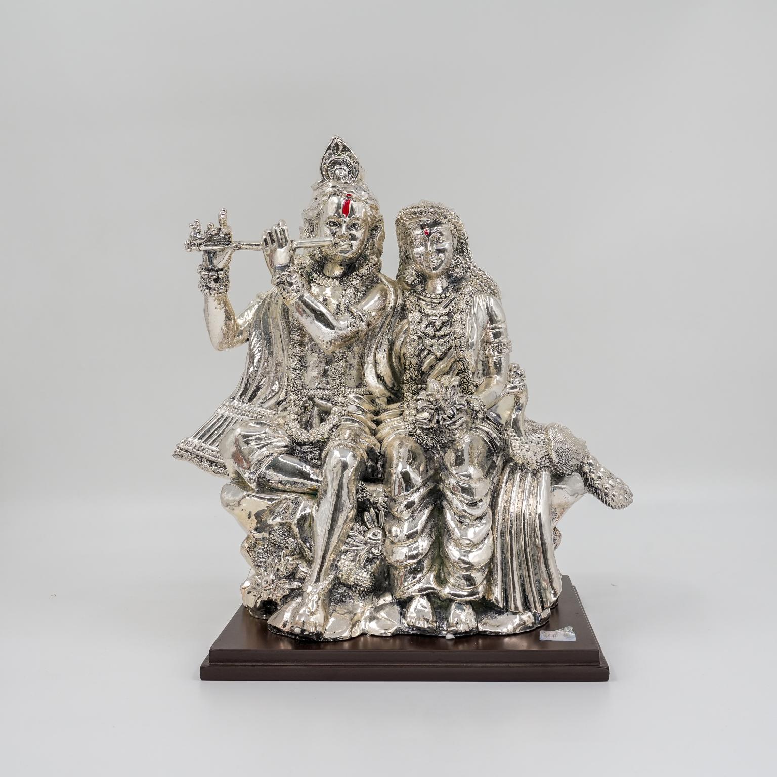 Ved Jewellers - Silver Radha Krishna Idol