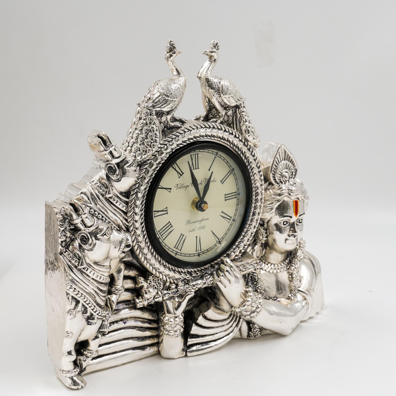 Ved Jewellers - Silver Krishna Clock