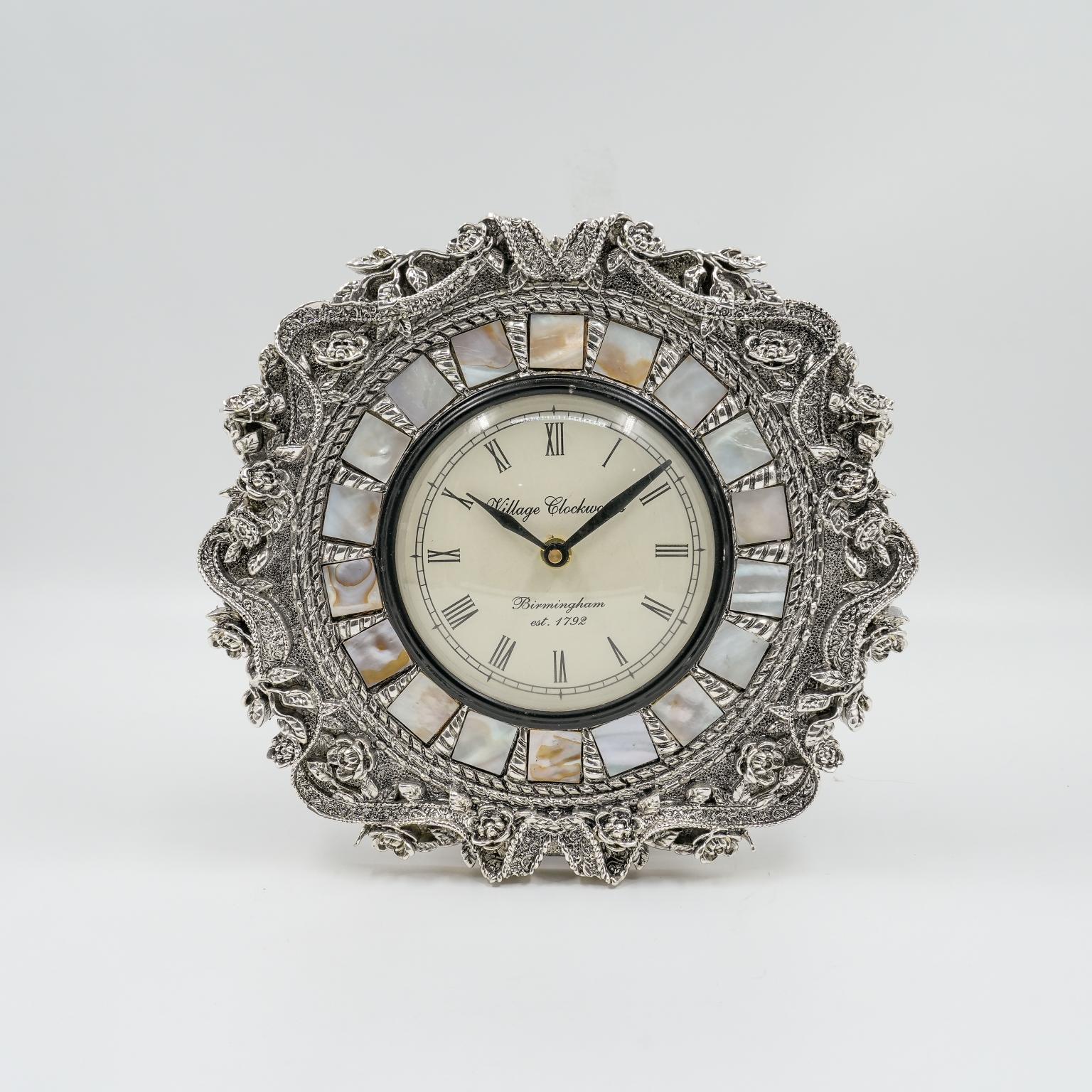 Ved Jewellers - Silver Filigree Clock
