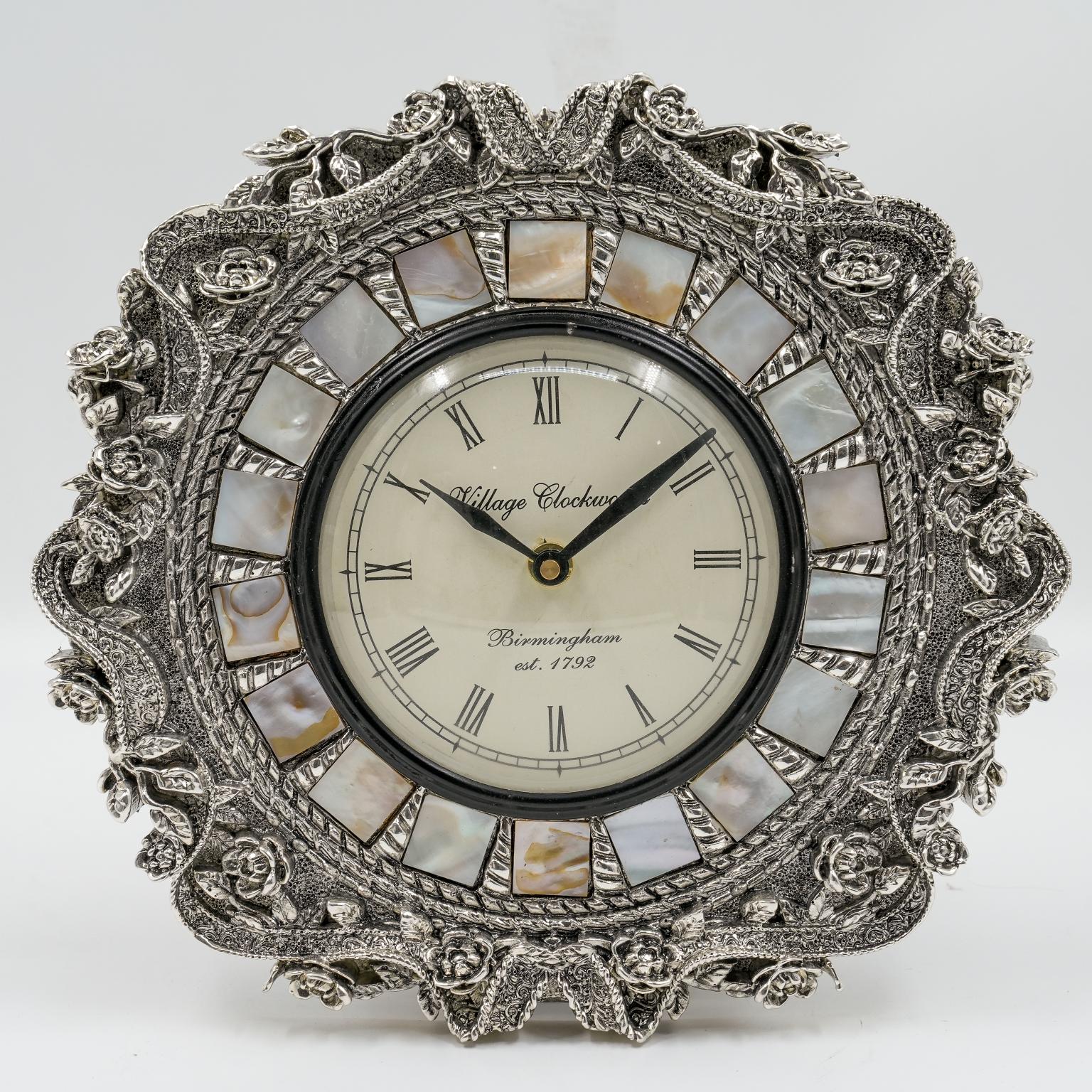 Ved Jewellers - Silver Filigree Clock