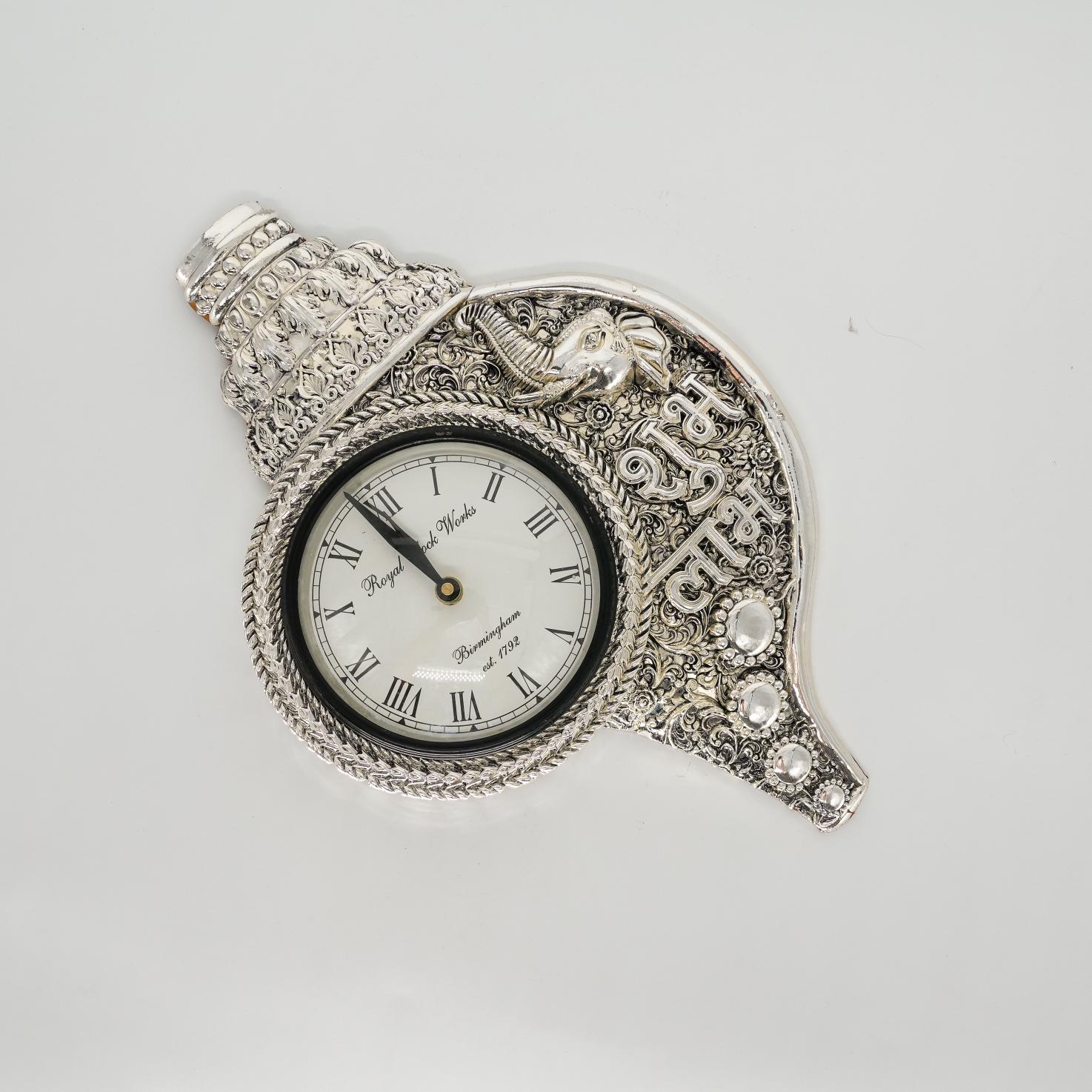 Ved Jewellers - Silver Elephant Clock