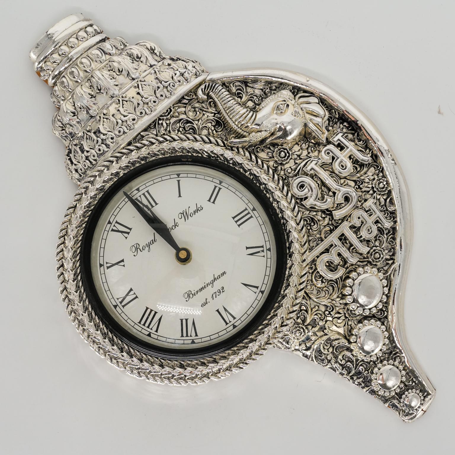 Ved Jewellers - Silver Elephant Clock