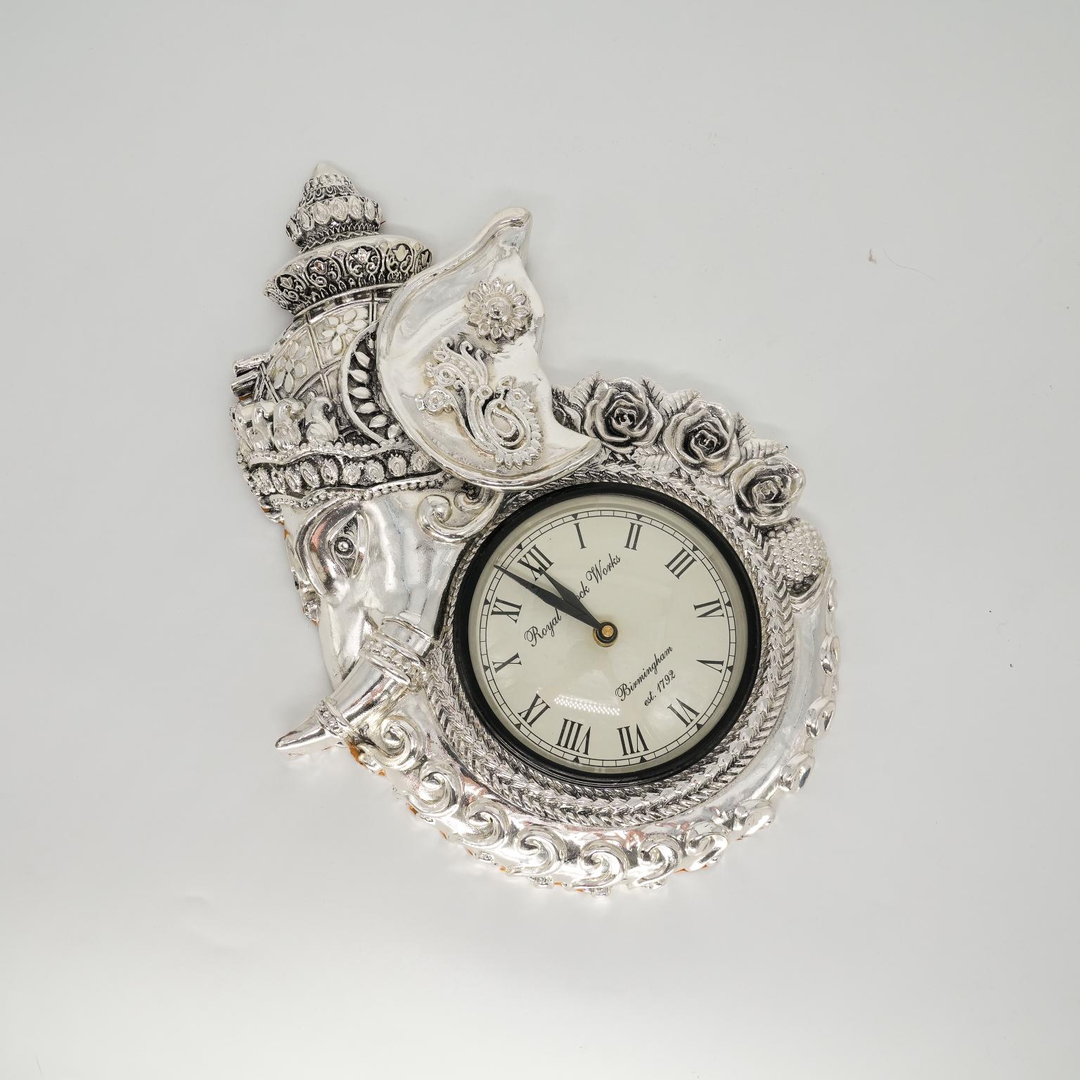 Ved Jewellers - Silver Lord Ganesha Clock