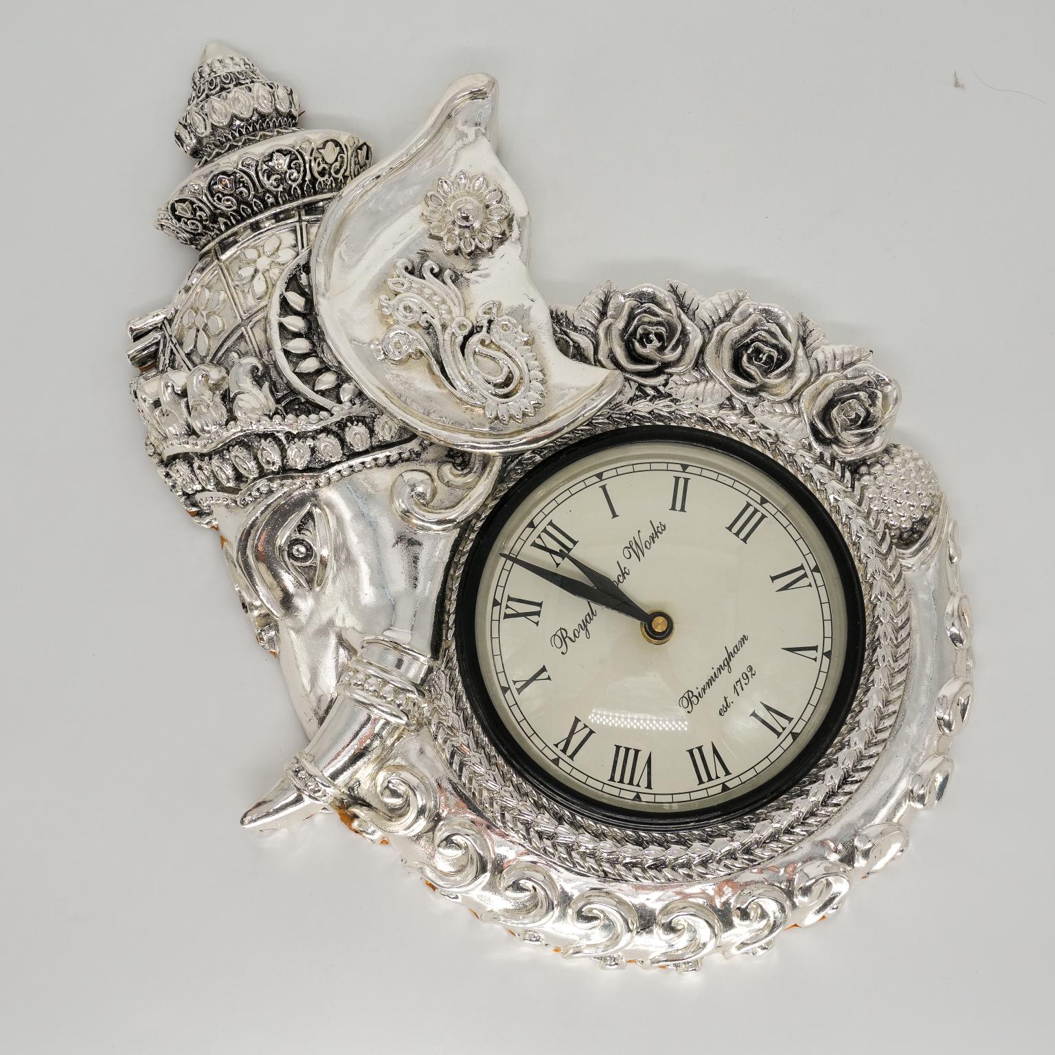 Ved Jewellers - Silver Lord Ganesha Clock