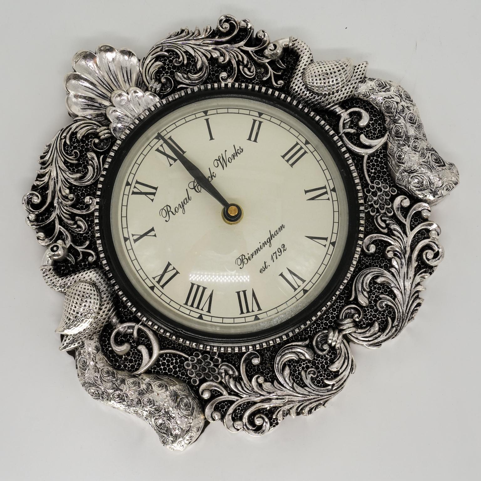 Ved Jewellers - Silver Ornate Clock